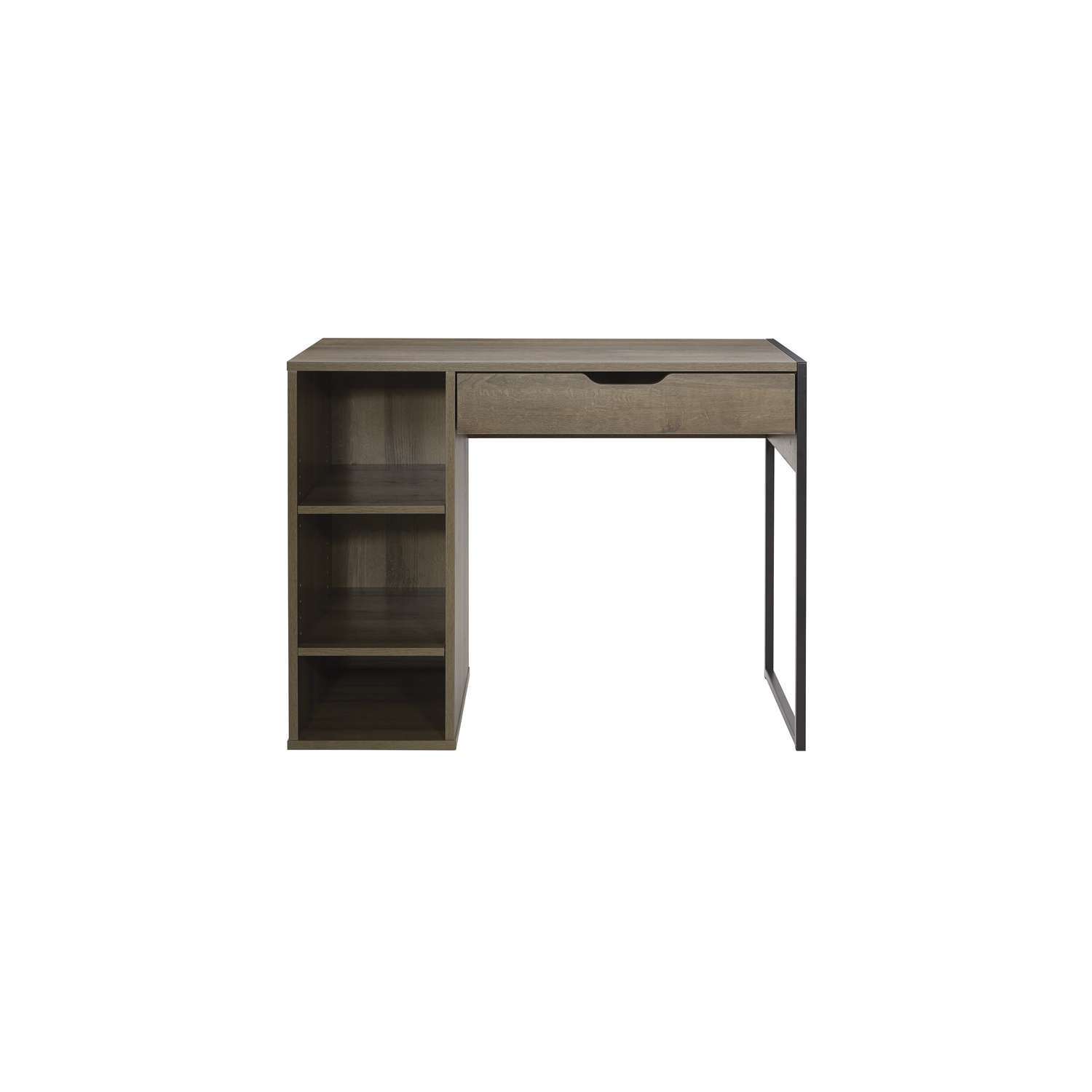 Ravel 40"W Desk in Engineered Wood Gray Oak Finish by OSP Home Furnishings