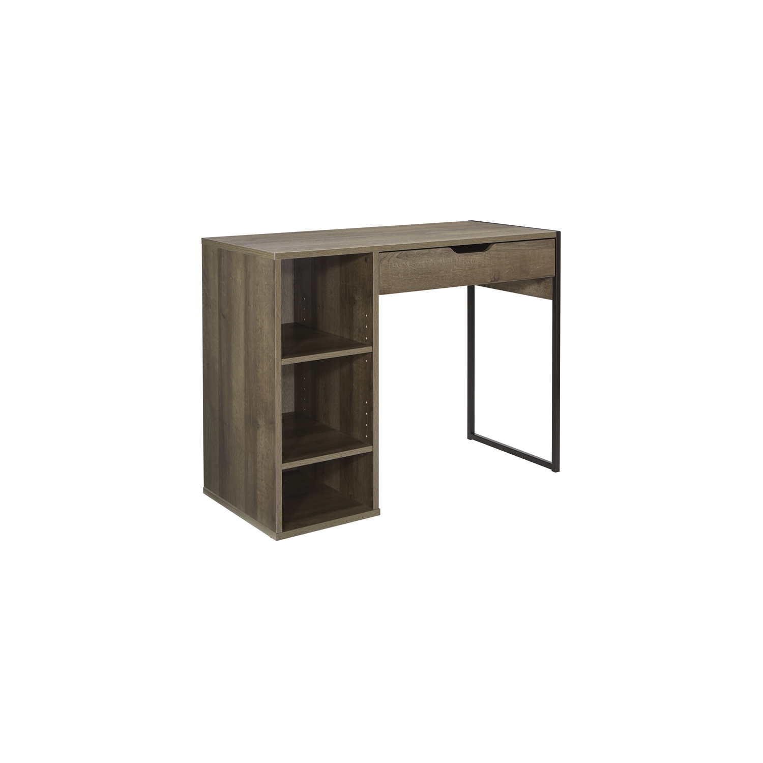 Ravel 40"W Desk in Engineered Wood Gray Oak Finish by OSP Home Furnishings