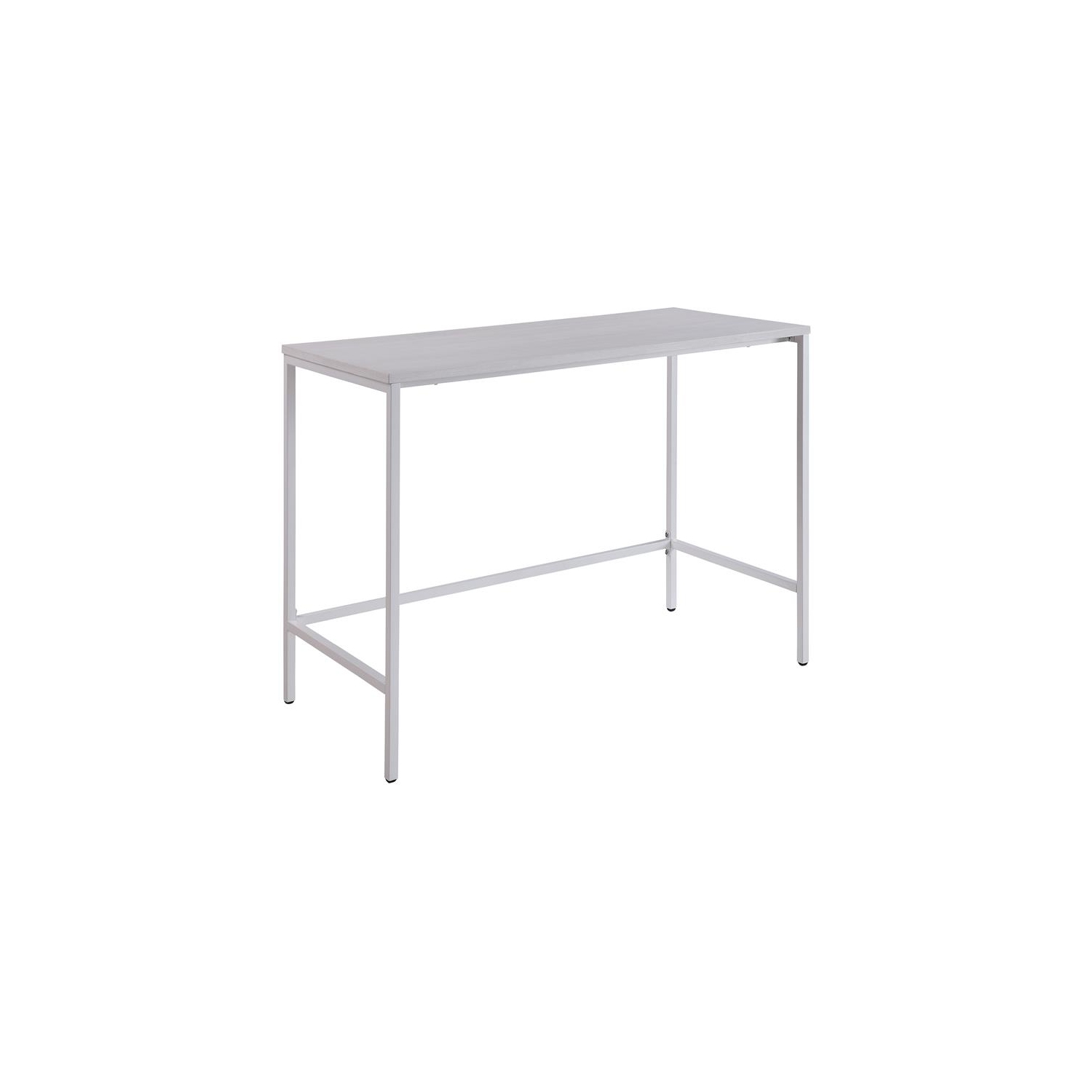 Contempo 42" Desk in Campanula White Finish with Metal Steel Legs