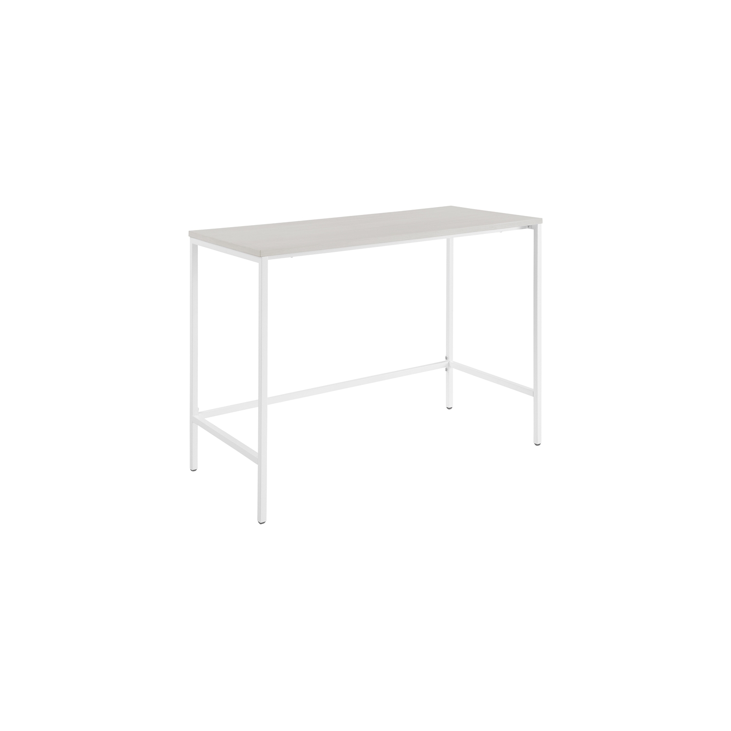 Contempo 42" Desk in Campanula White Finish with Metal Steel Legs