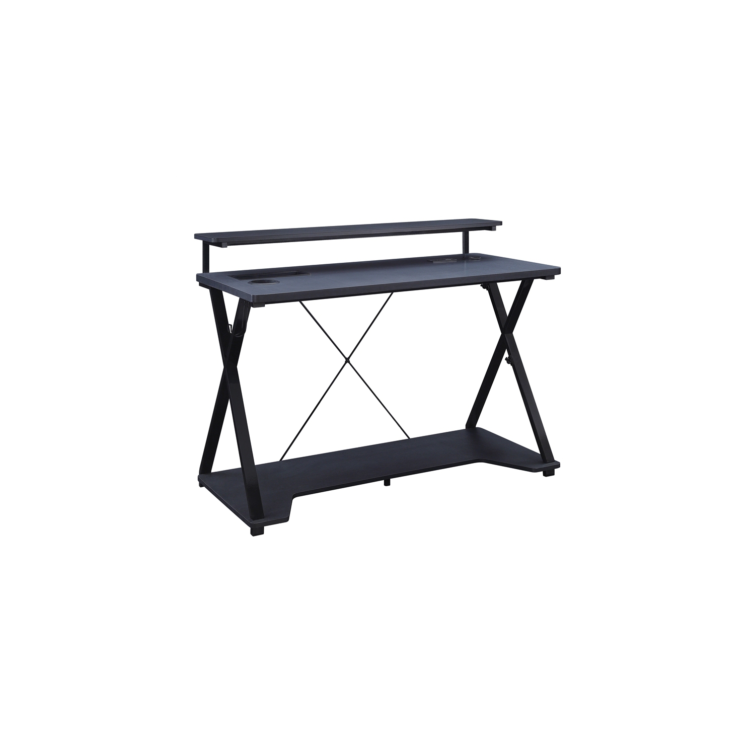 Bureau de jeu noir et carbone Checkpoint Ghost BattleStation avec DEL RVB