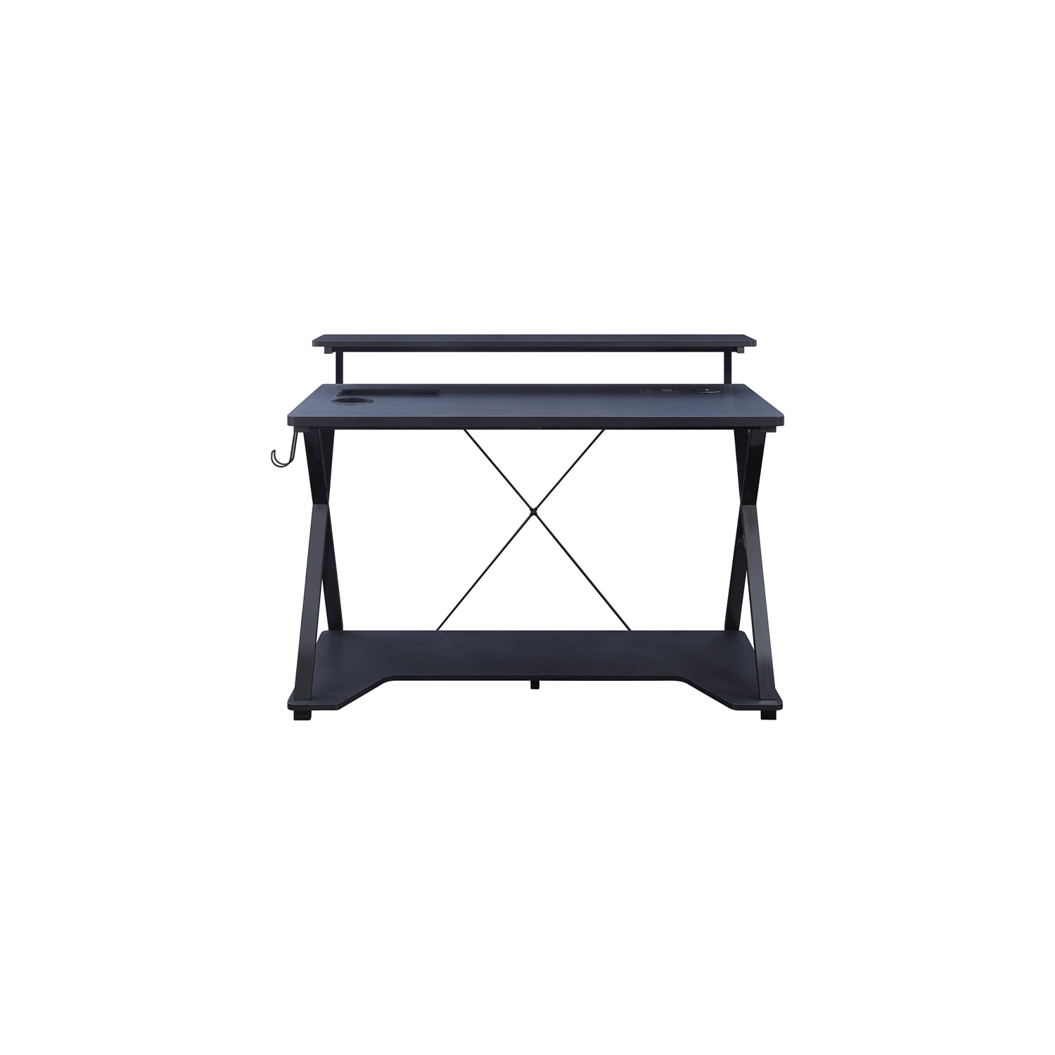 Bureau de jeu noir et carbone Checkpoint Ghost BattleStation avec DEL RVB