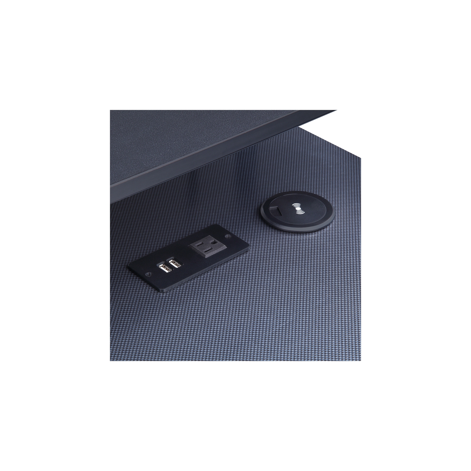 Bureau de jeu noir et carbone Checkpoint Ghost BattleStation avec DEL RVB