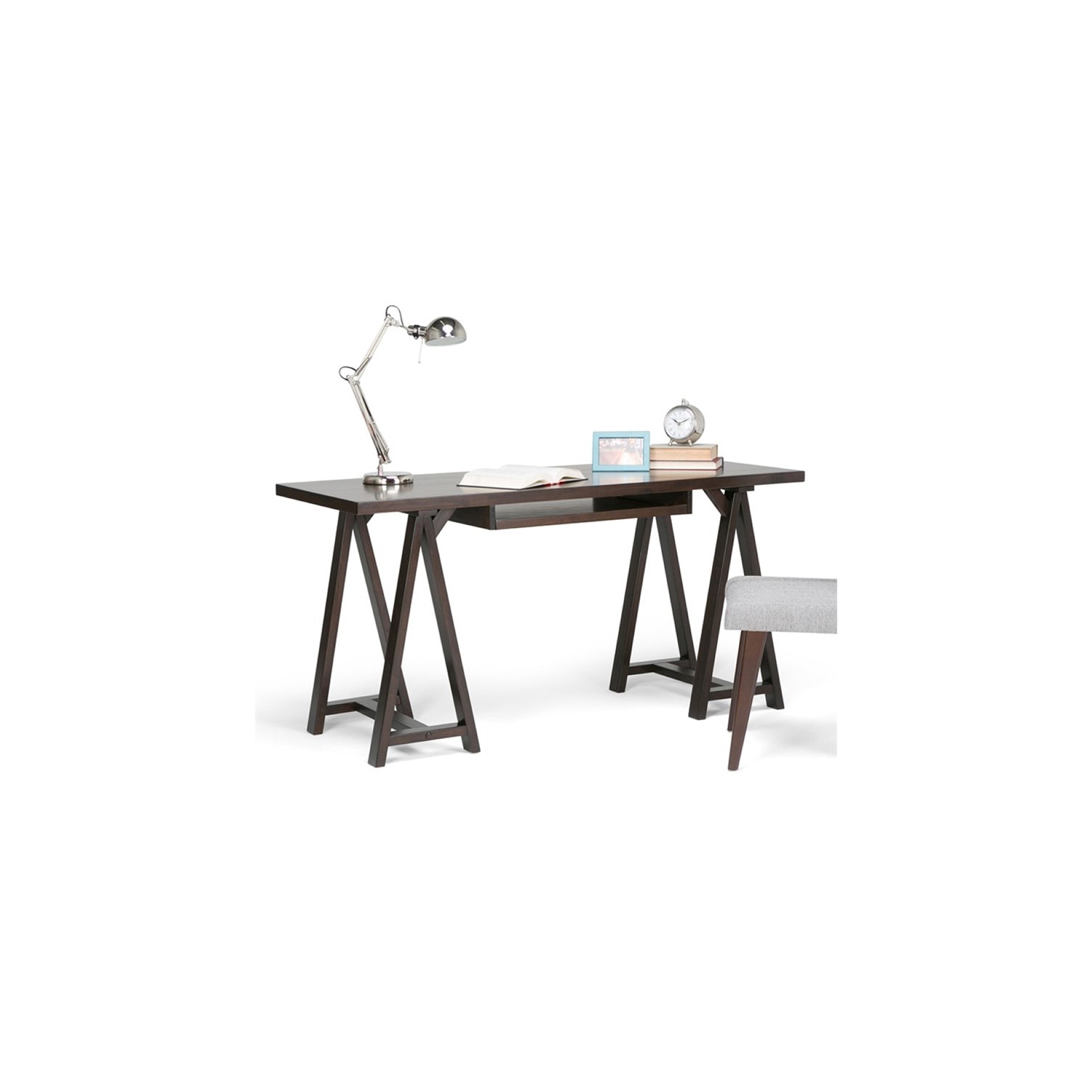 Atlin Designs Computer Desk in Dark Chestnut Brown