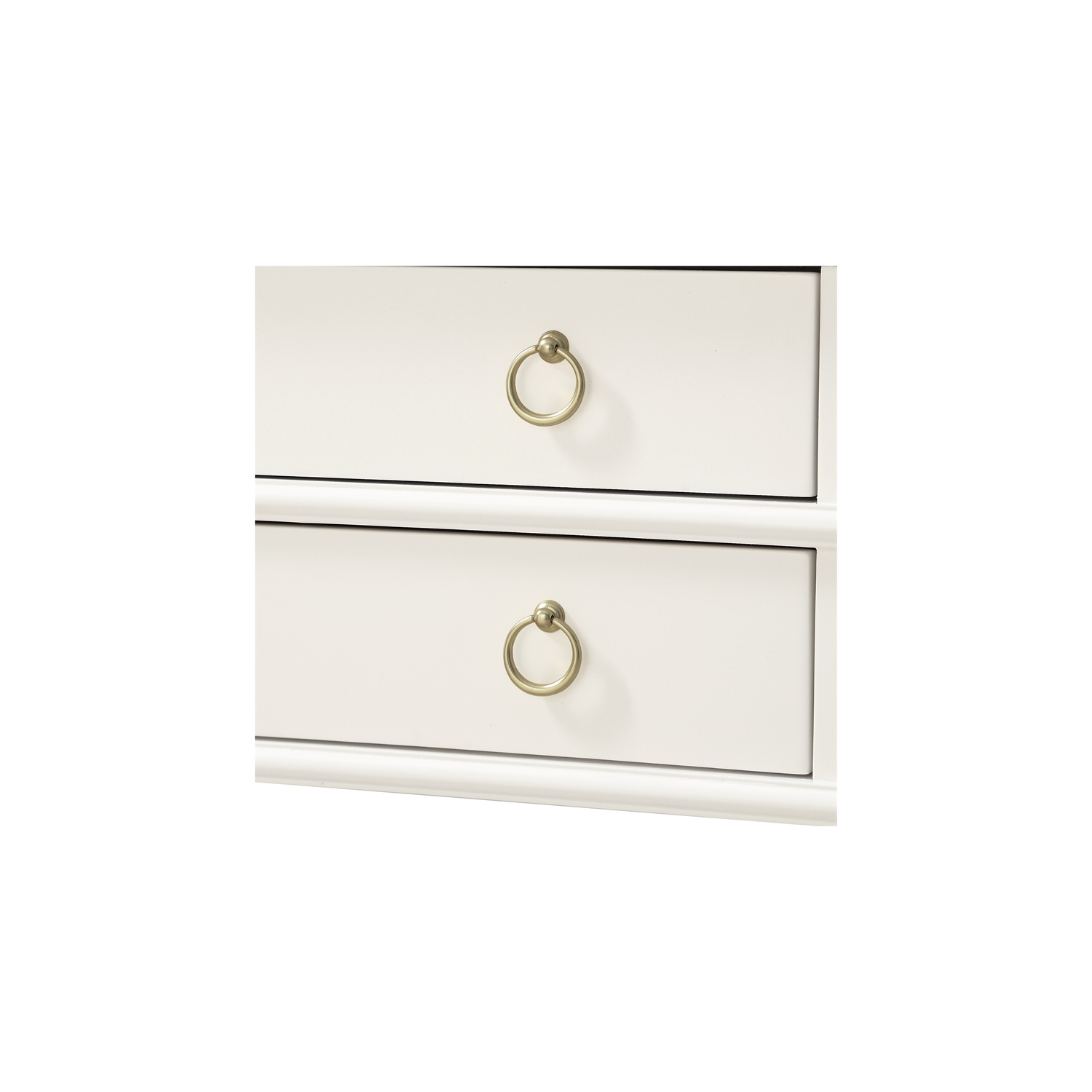 Comfort Pointe Clara 2-Drawer Tray Top Wood Nightstand in White