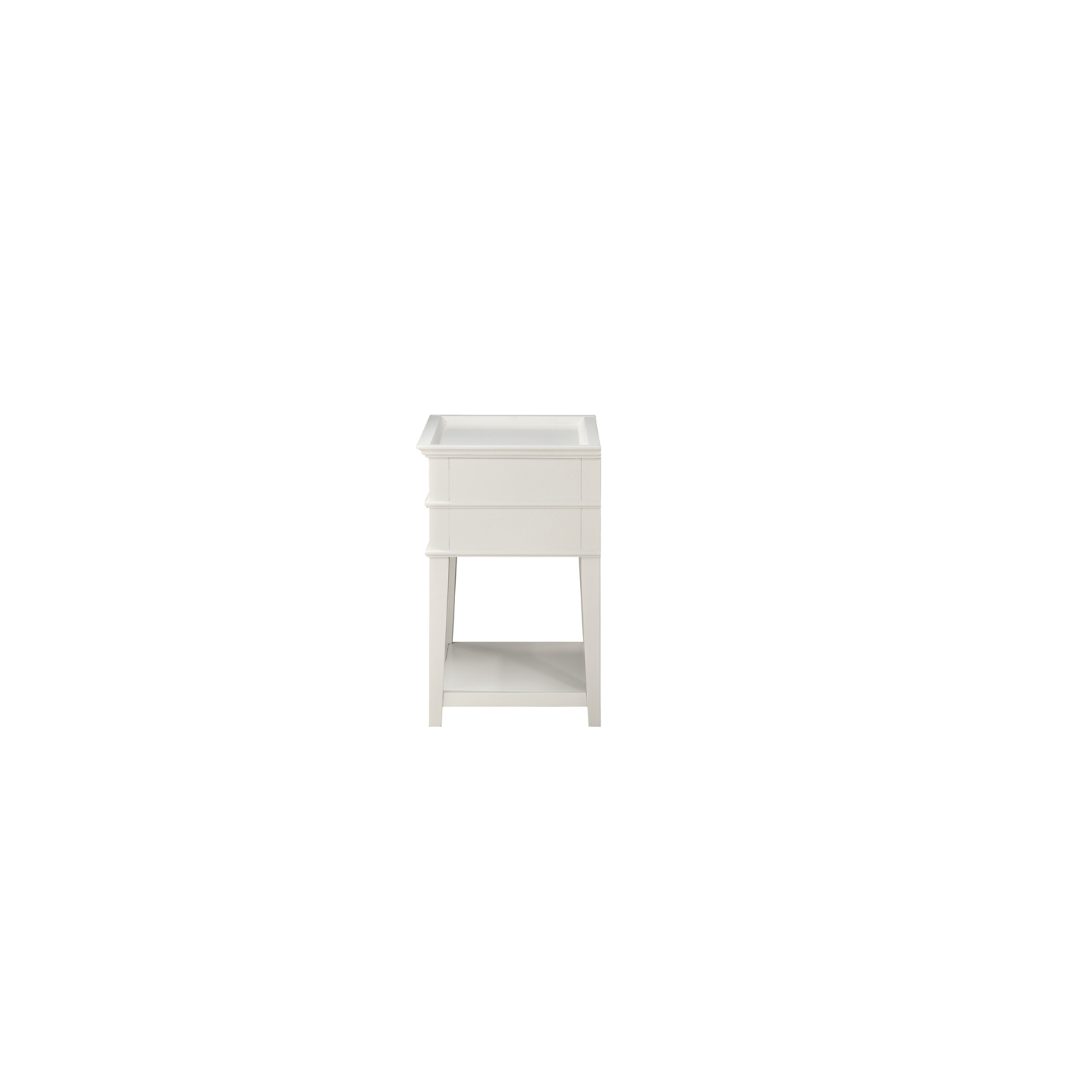 Comfort Pointe Clara 2-Drawer Tray Top Wood Nightstand in White