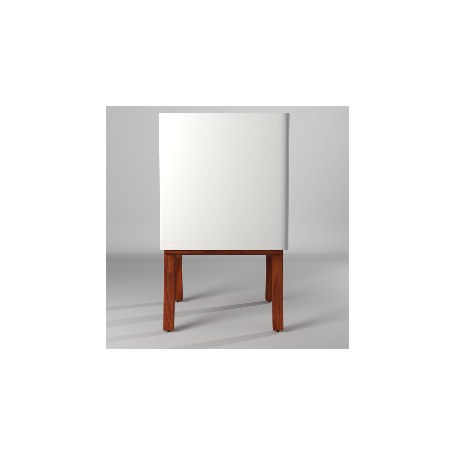 Alpine Furniture Dakota Two Drawer Wood Nightstand in White