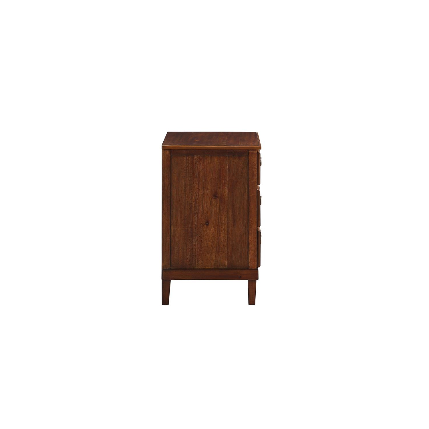 Cambridge Brown Wood 3-Drawer Nightstand