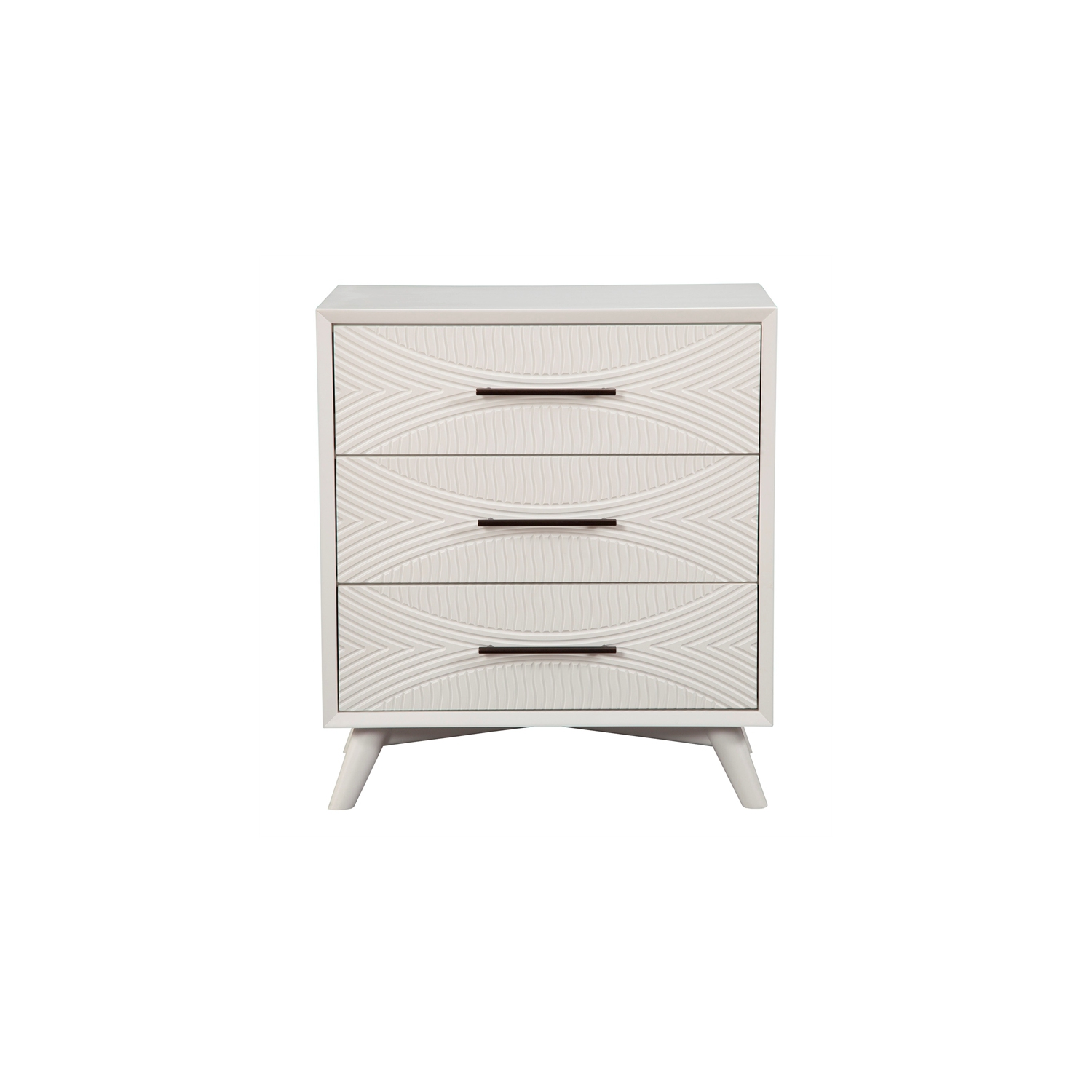 Alpine Furniture Tranquility 3 Drawer Small Wood Chest in White