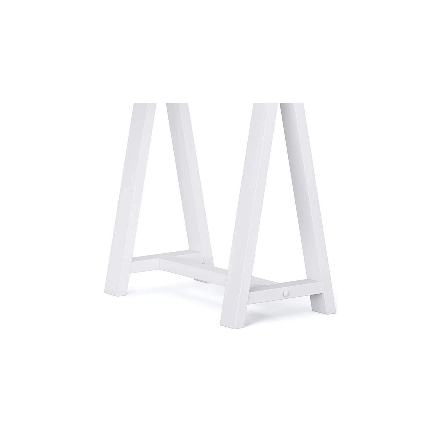 Atlin Designs 60"W Modern Soild Wood Computer Desk in White