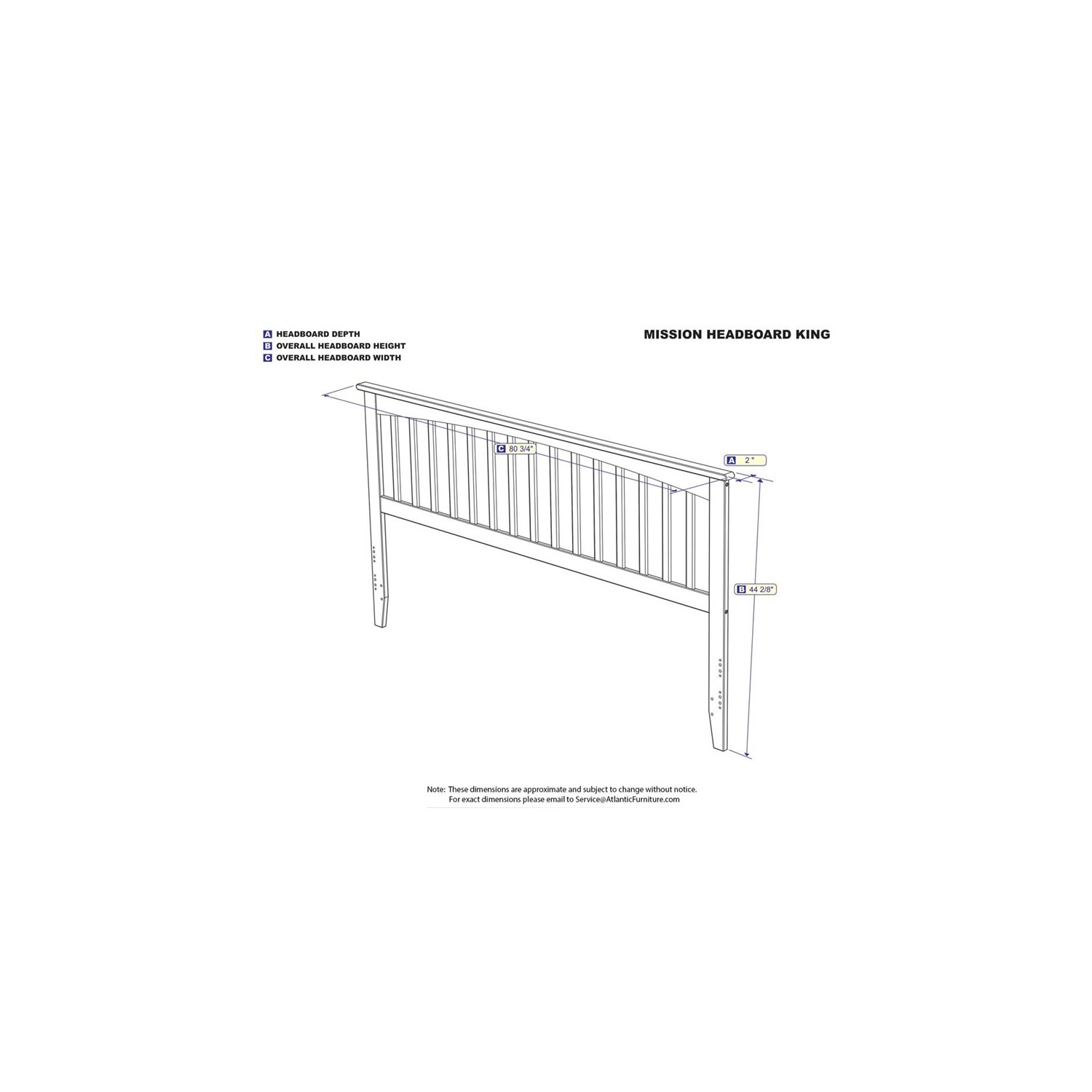 Tête de lit pivotante Leo & Lacey pour très grand lit, noyer