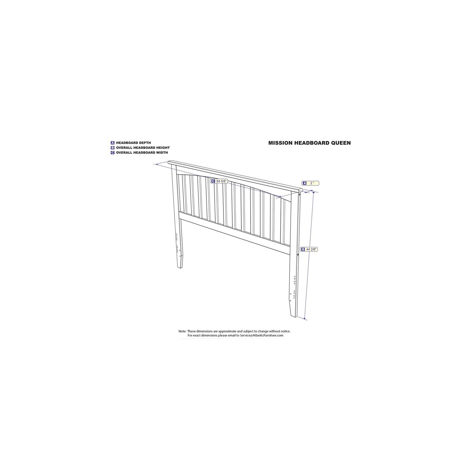 Leo & Lacey Queen Spindle Headboard in White