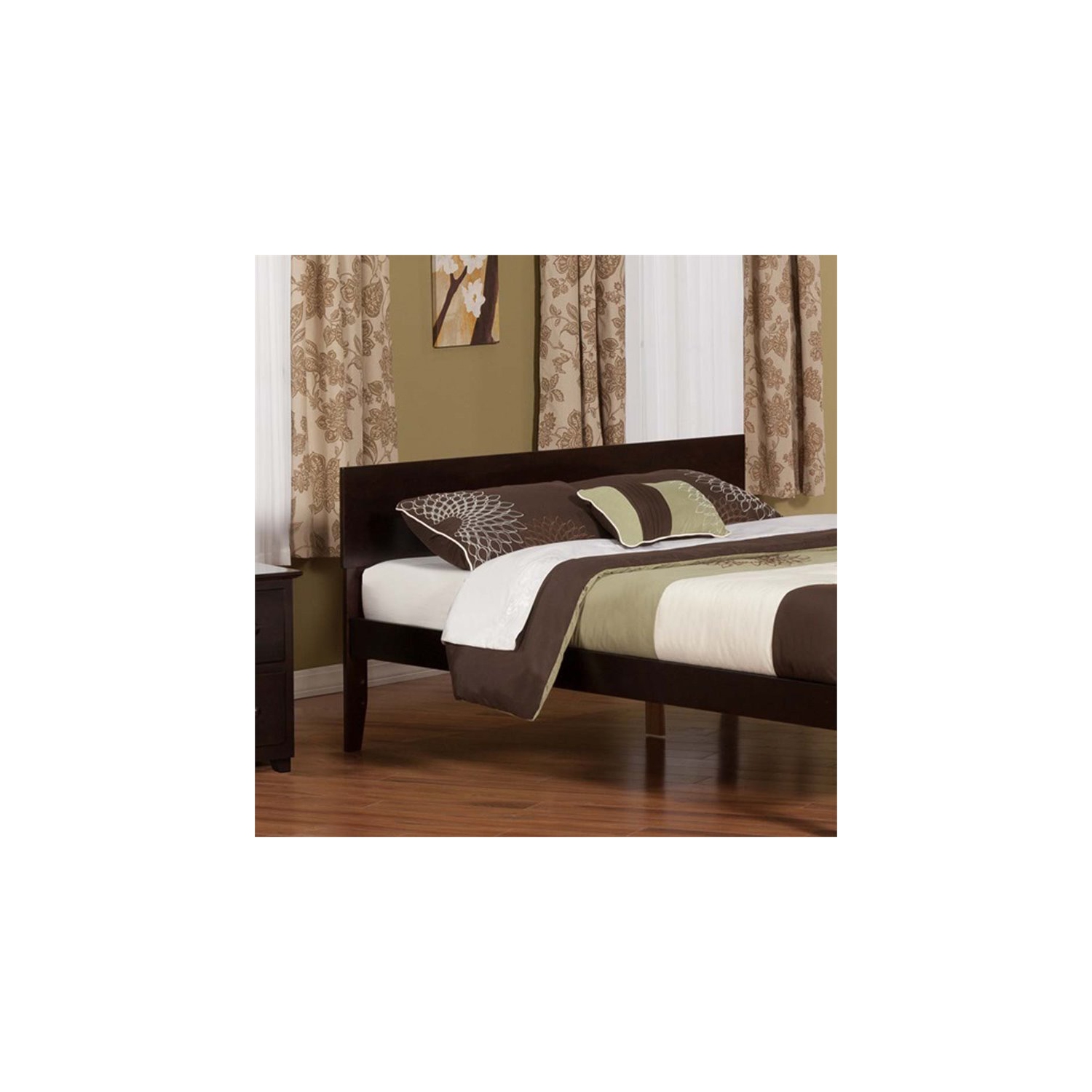 Leo & Lacey Queen Panel Headboard in Espresso