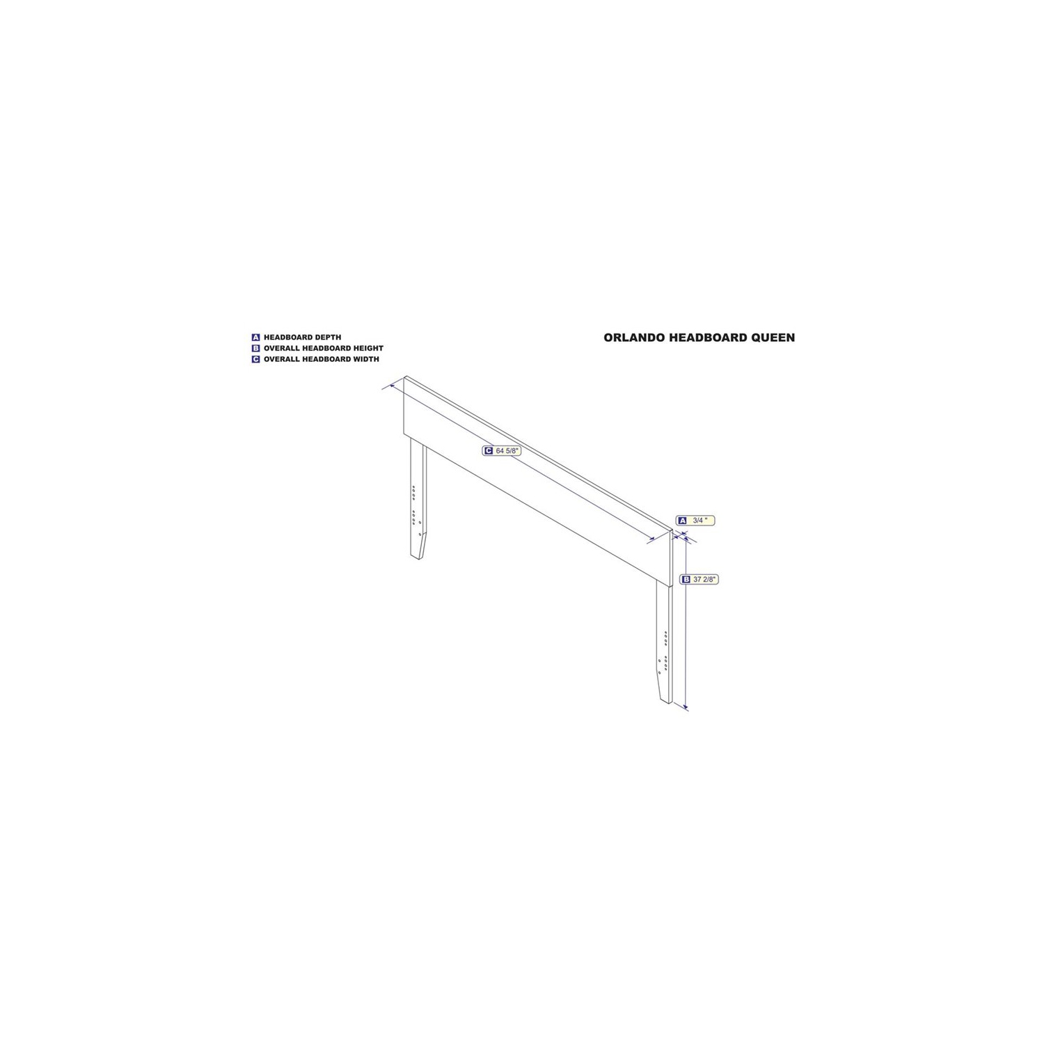 Leo & Lacey Queen Panel Headboard in Espresso