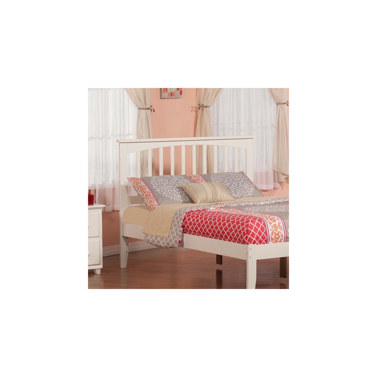 Leo & Lacey Full Spindle Headboard in White