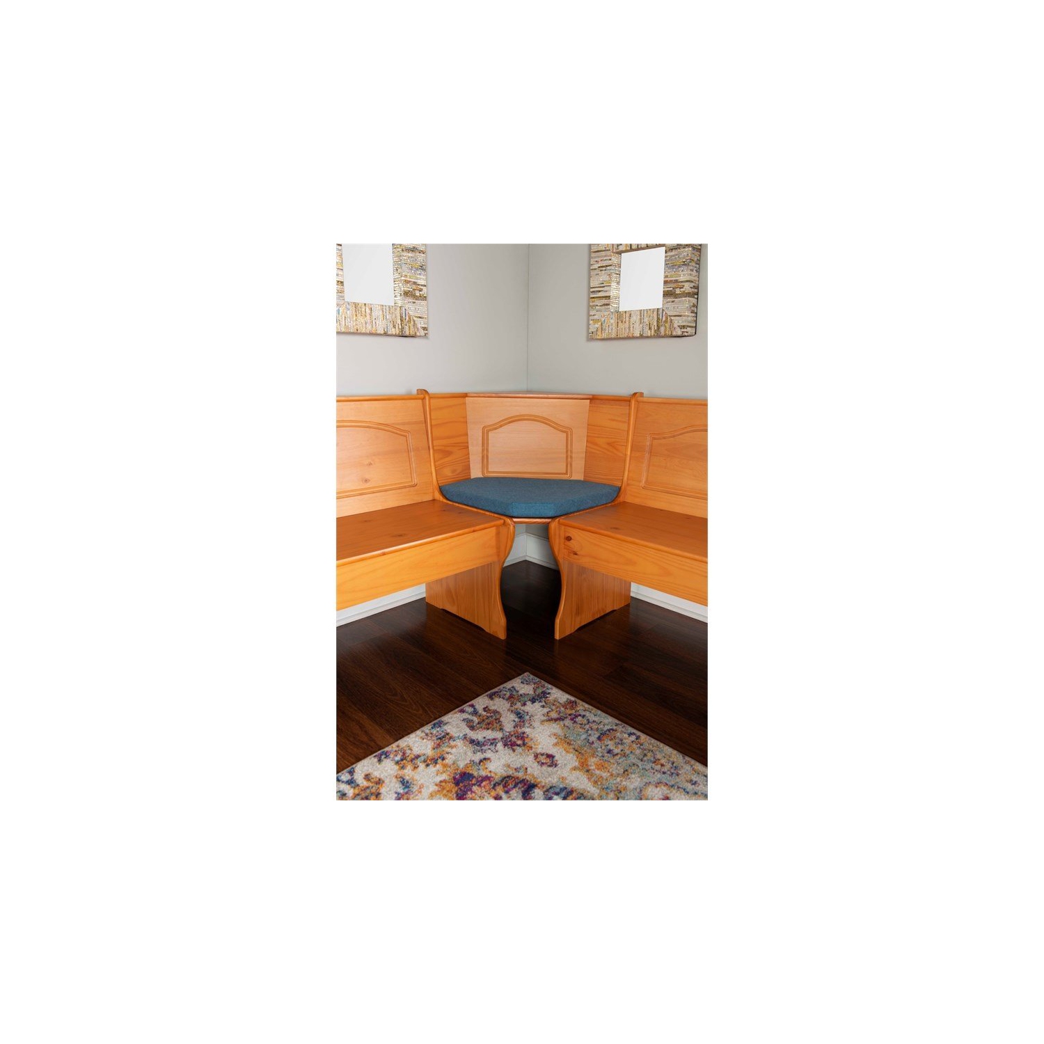 Ensemble de coussins en Nook transitionnels en tissu Riverbay Furniture, bleu rétro