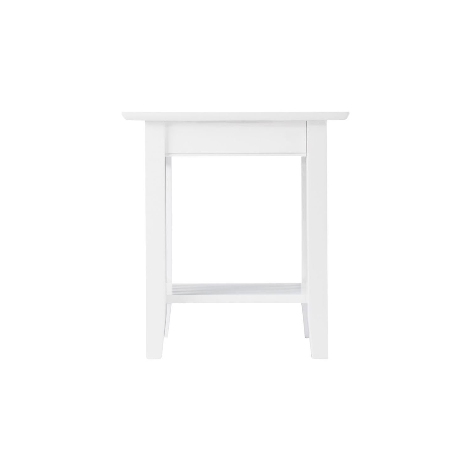 Leo & Lacey 20" Charger End Table in White