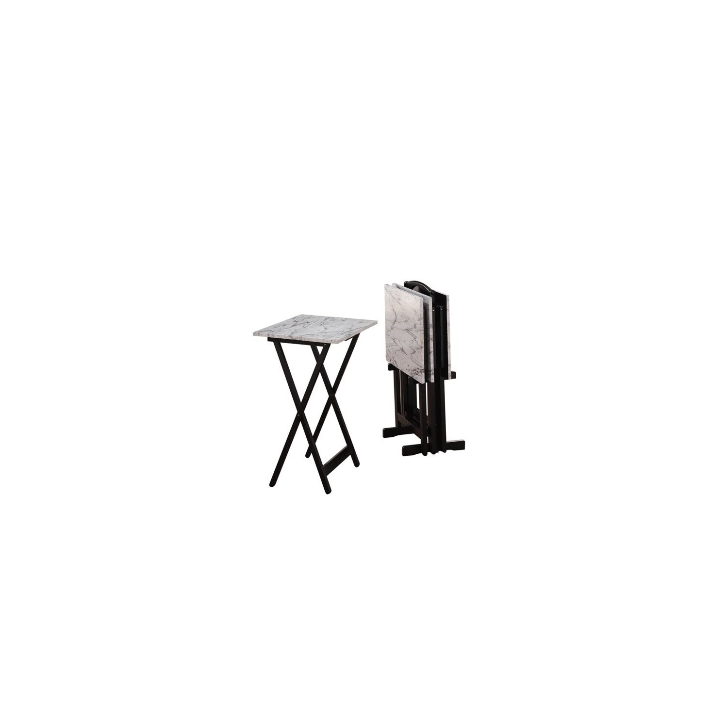 Ensemble de 5 tables-plateaux Riverbay Furniture en blanc et noir