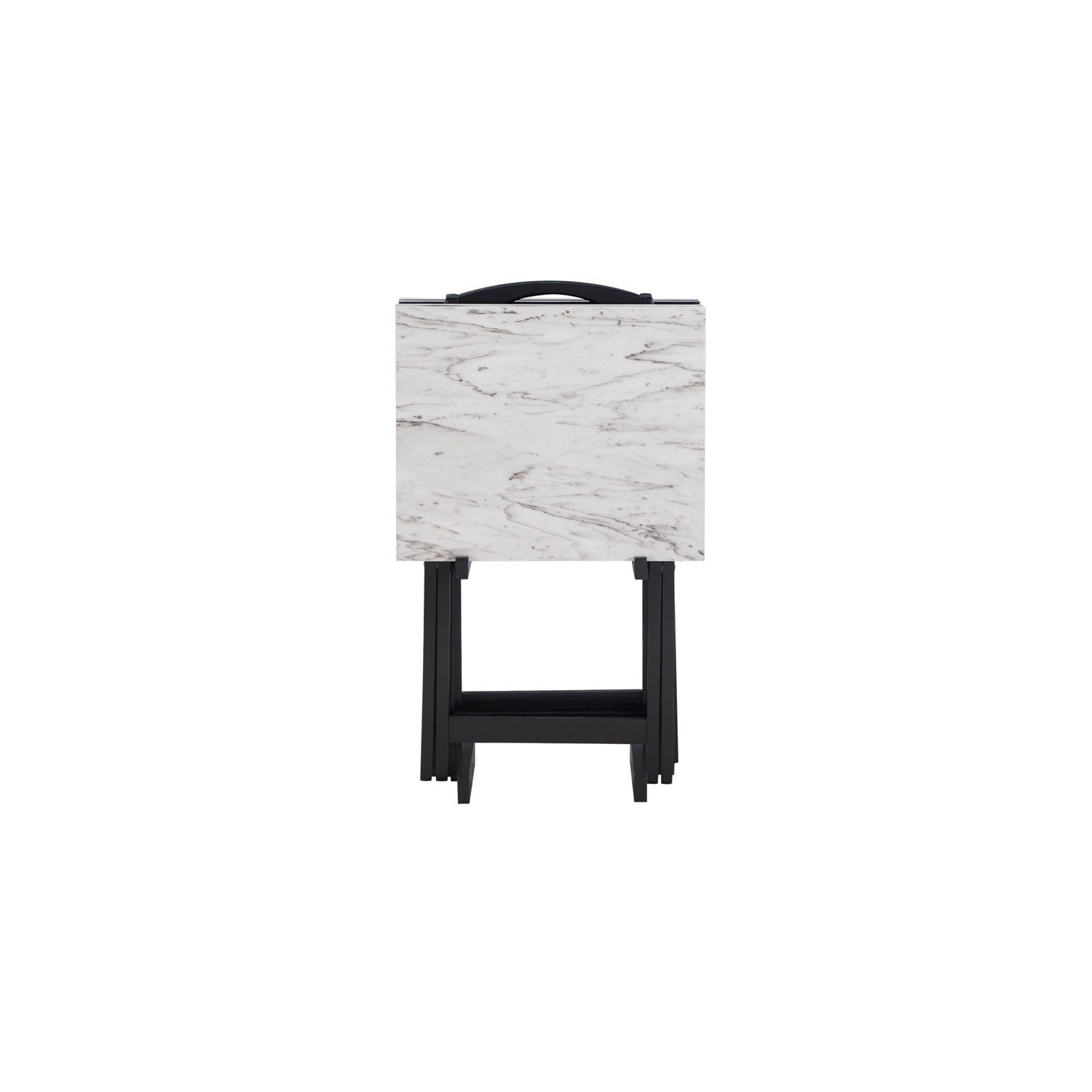 Ensemble de 5 tables-plateaux Riverbay Furniture en blanc et noir
