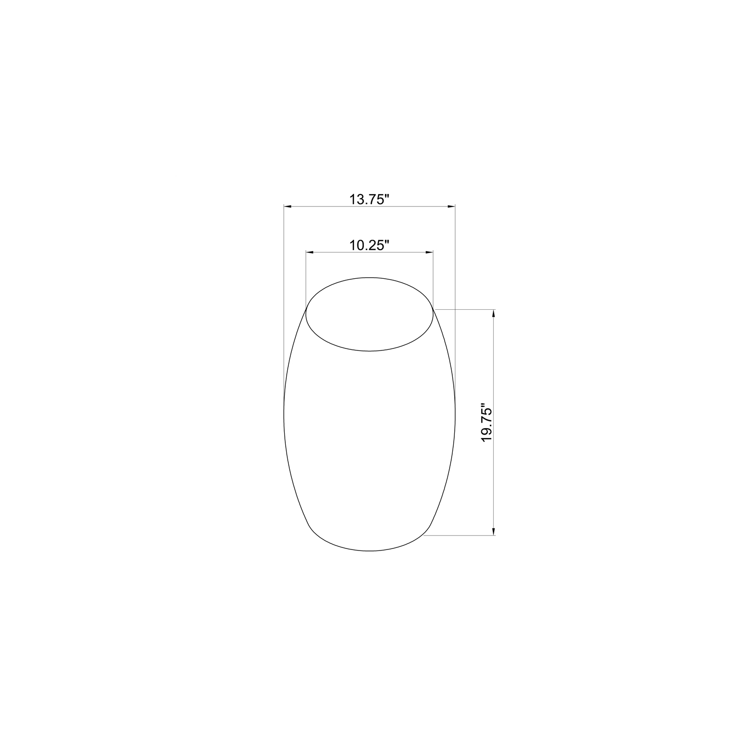 Riverbay Furniture – Table tambour Mosaic Capiz, bleu pâle