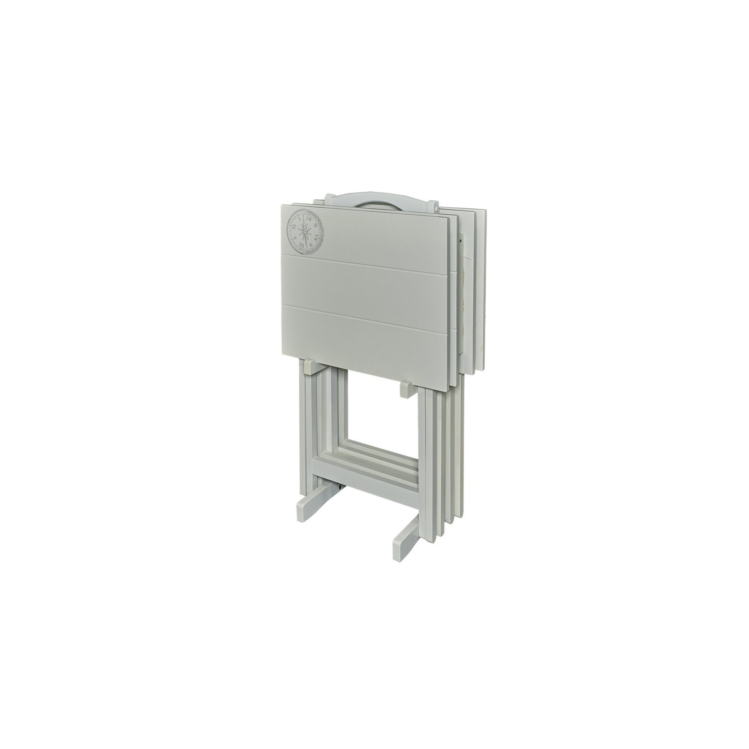 Ensemble de 5 tables-plateaux en bois Riverbay Furniture en gris