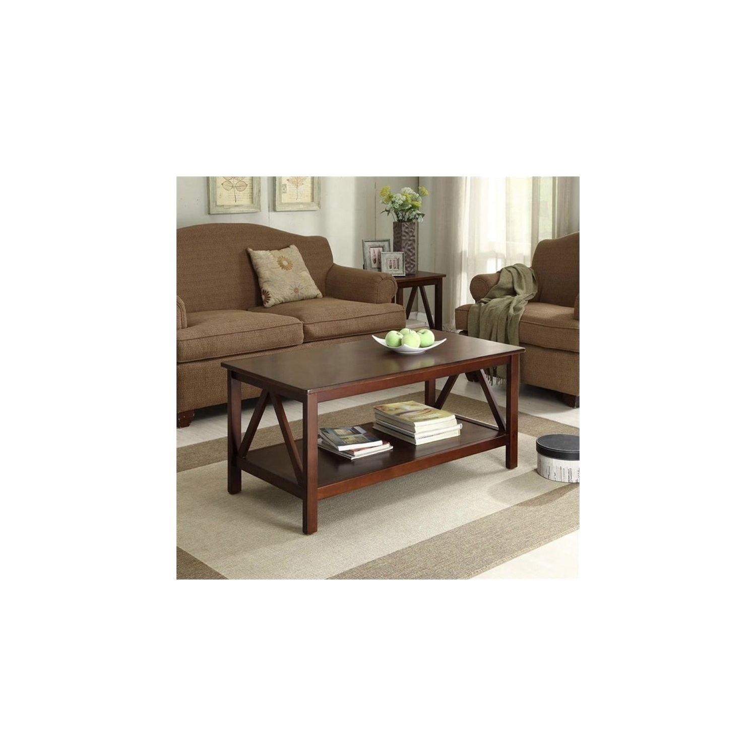 Hawthorne Collection Coffee Table in Antique Tobacco