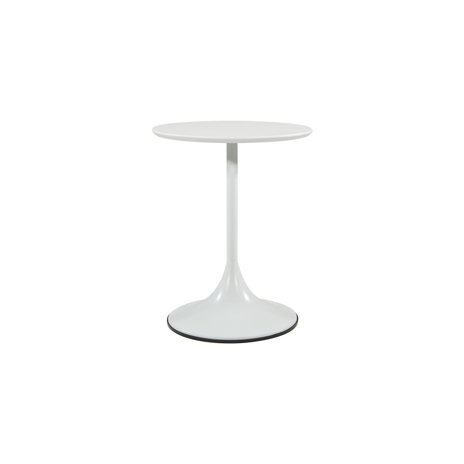 Flower Side Table with White Top and White Base
