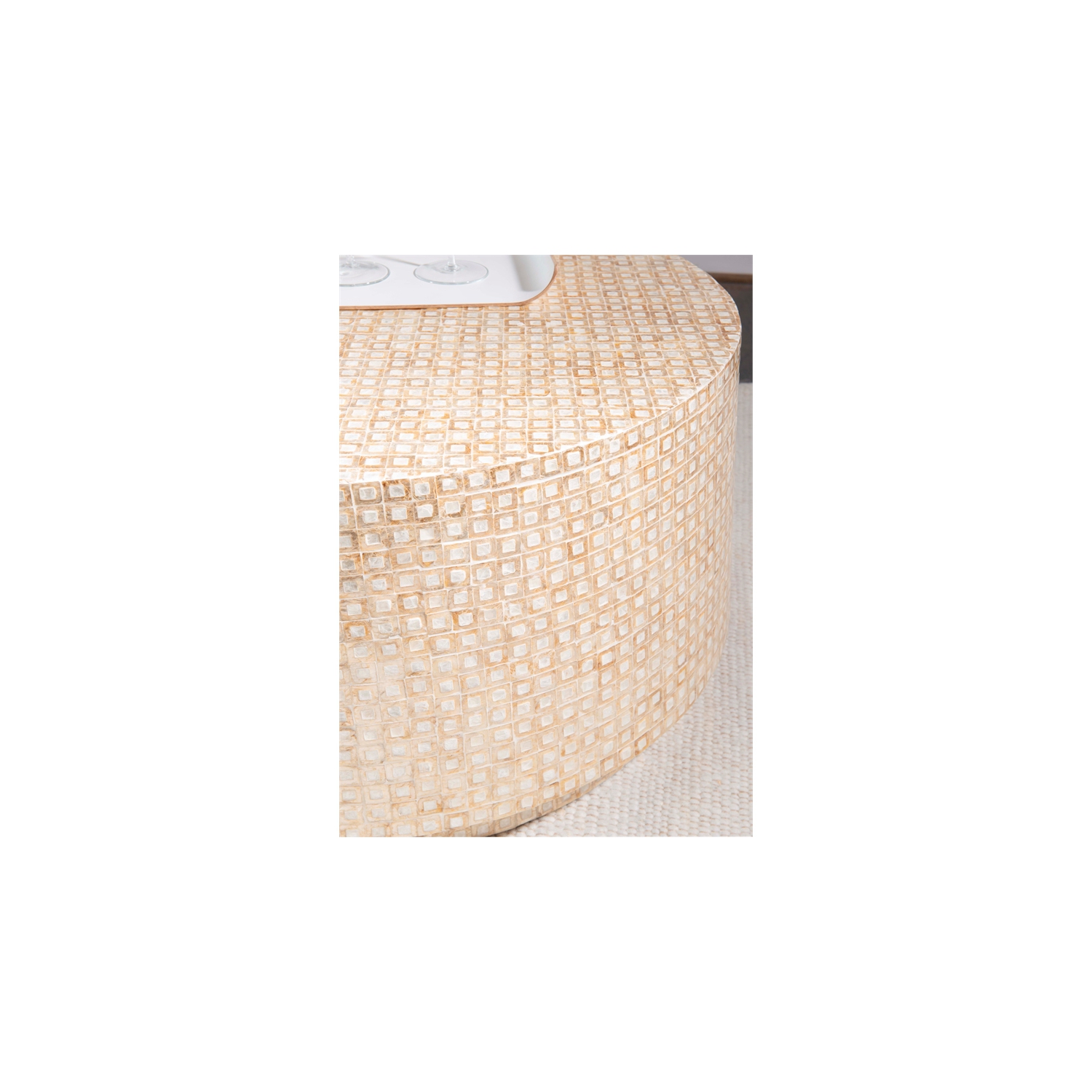 Riverbay Furniture Mosaic Coffee Table in Gold