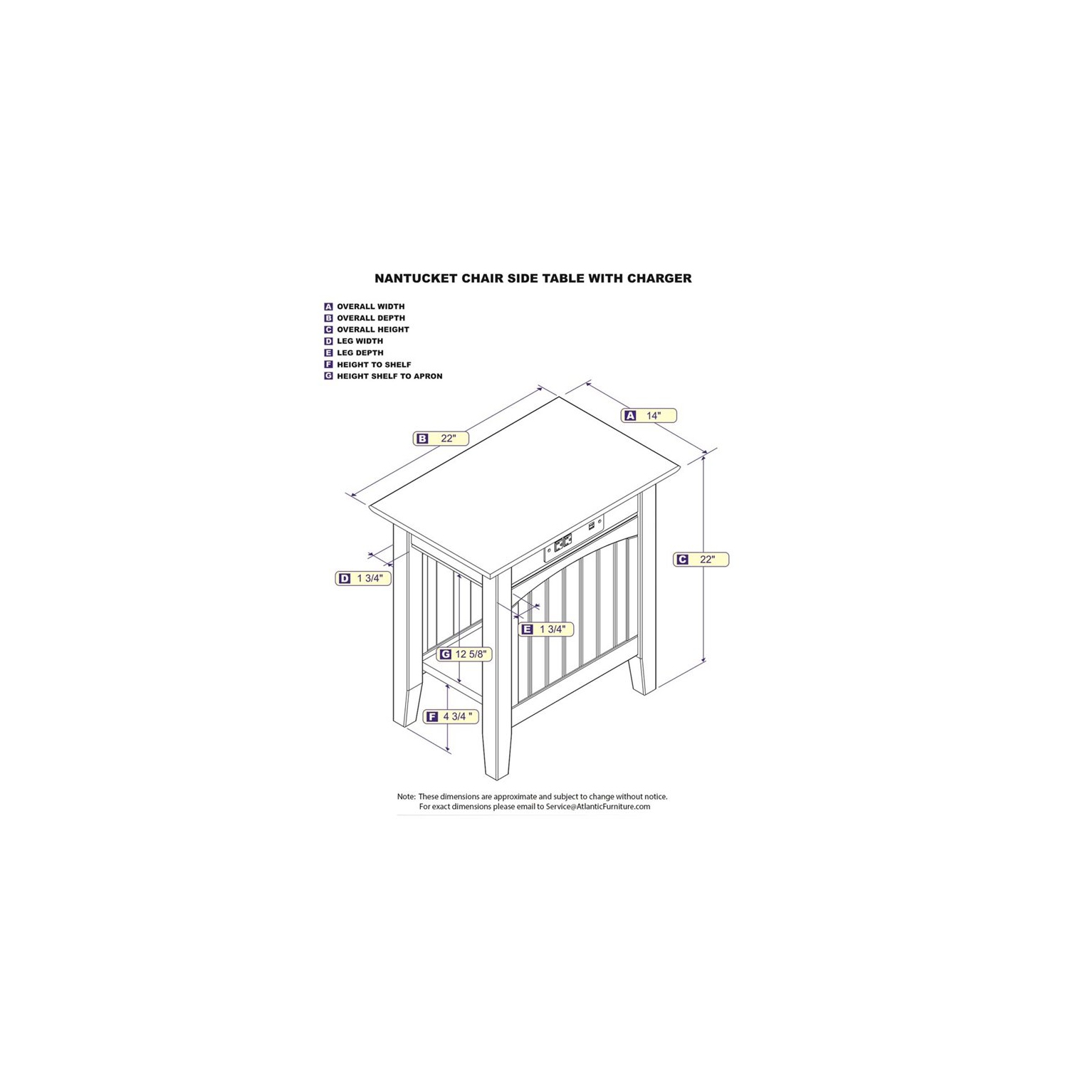 Leo & Lacey Charger Chair Side Table in White