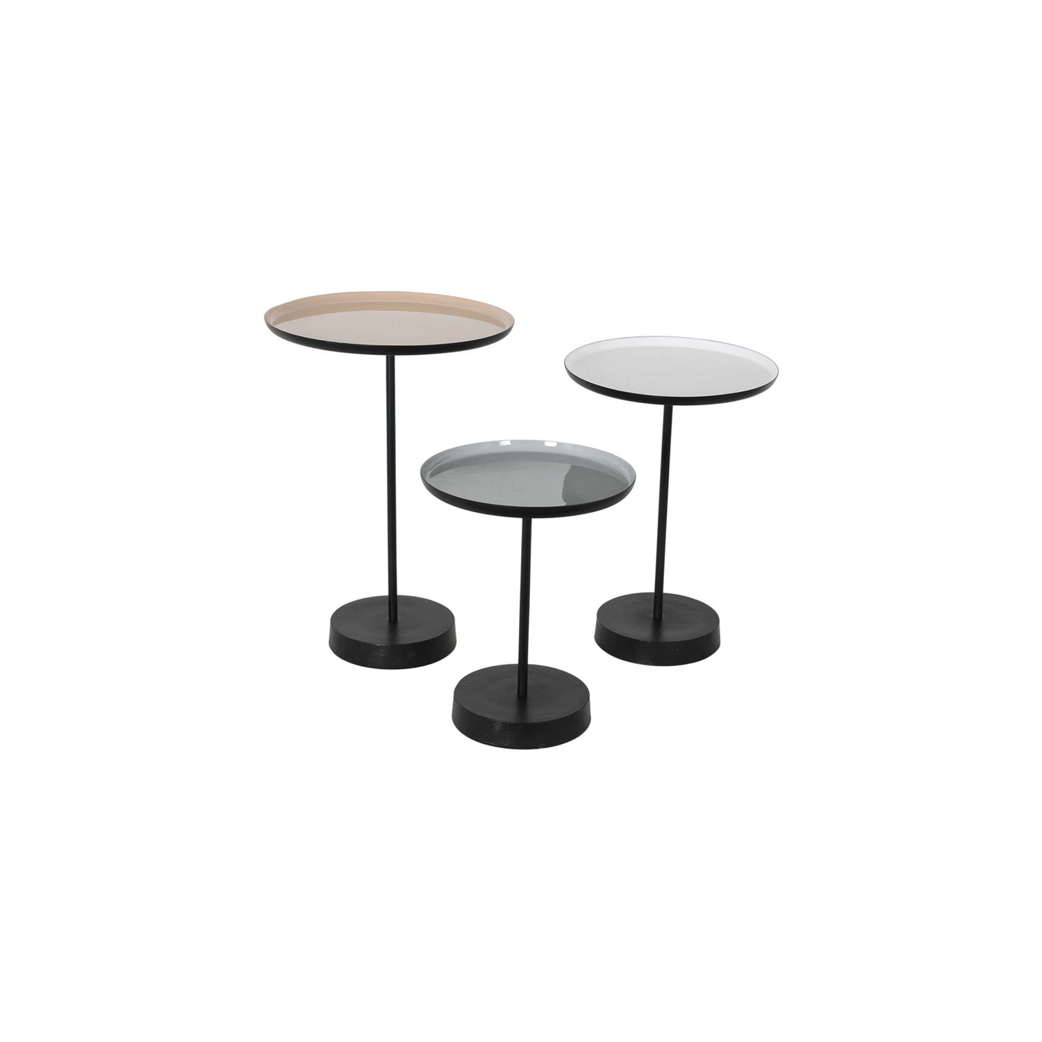Maklaine Contemporary Stepping Stone 3 Piece Accent Table Set