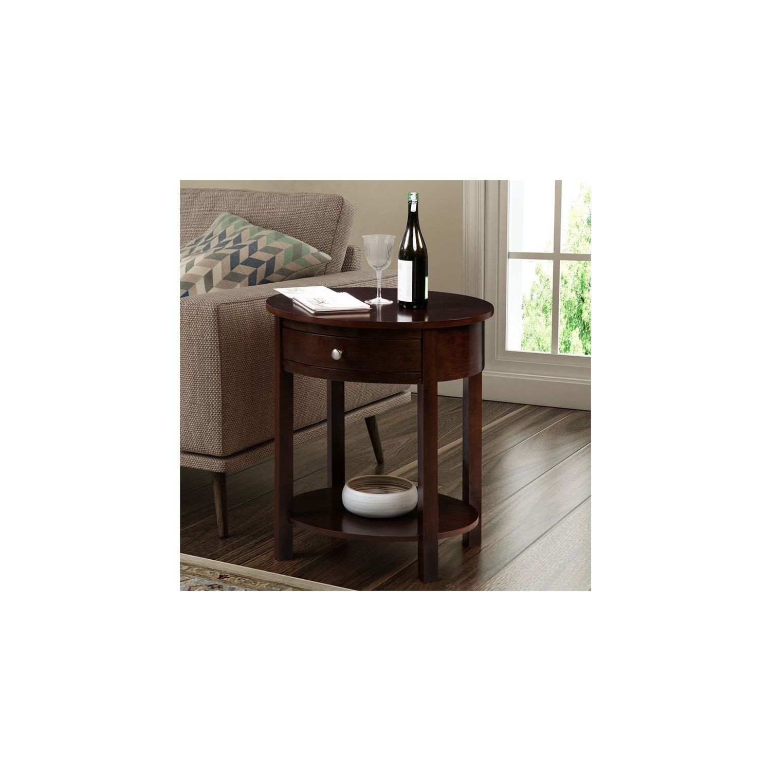 Convenience Concepts Classic Accents Cypress End Table in Espresso Wood Finish