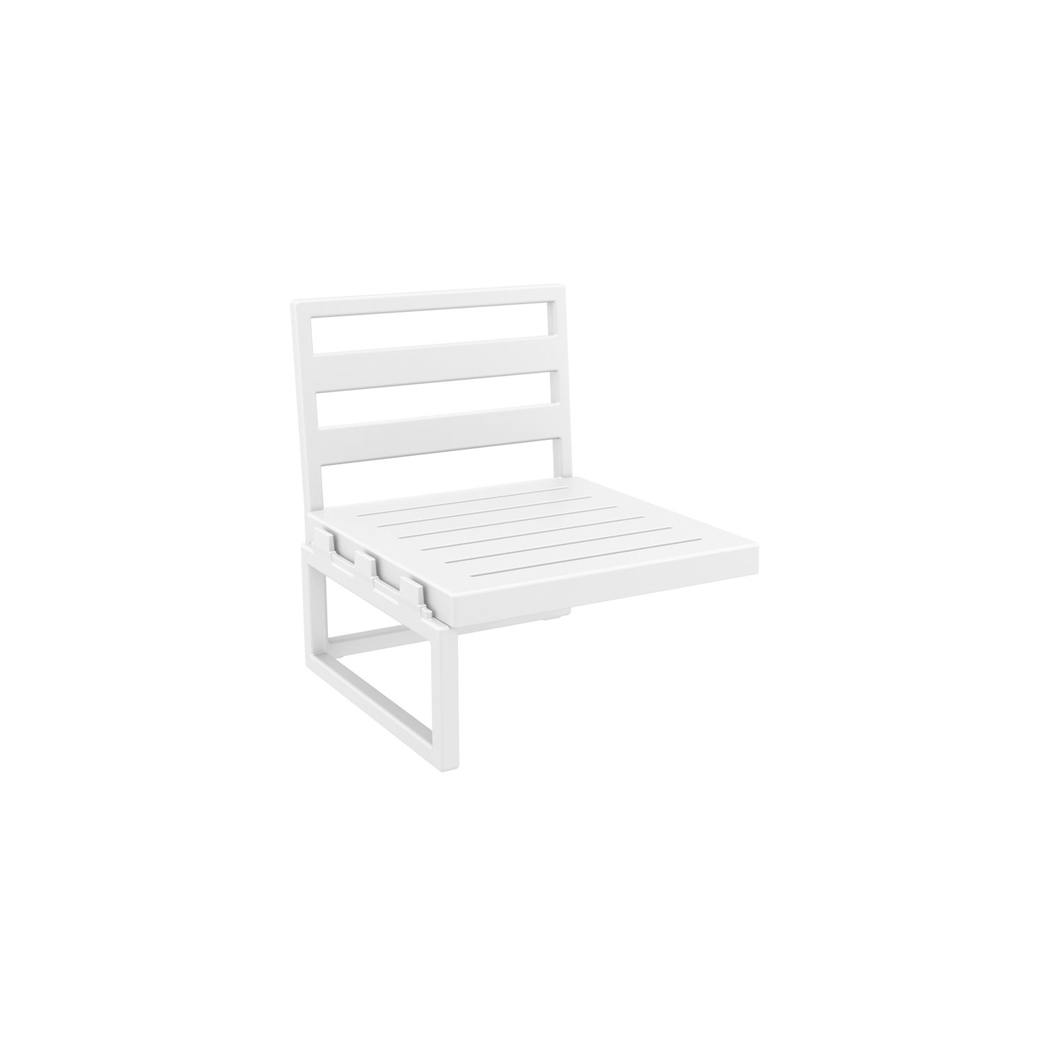 Rallonge Mykonos de Compiamia blanche avec coussin naturel en acrylique