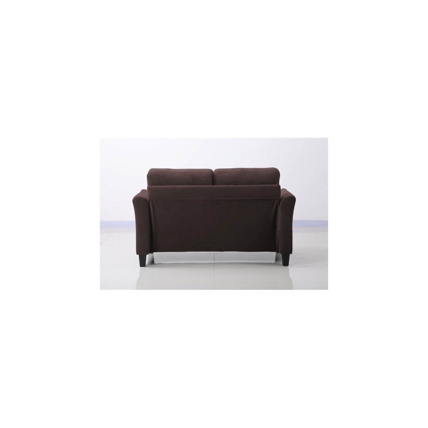 Causeuse transitionnelle en microfibre de 18.5 po Hawthorne Collections - Café