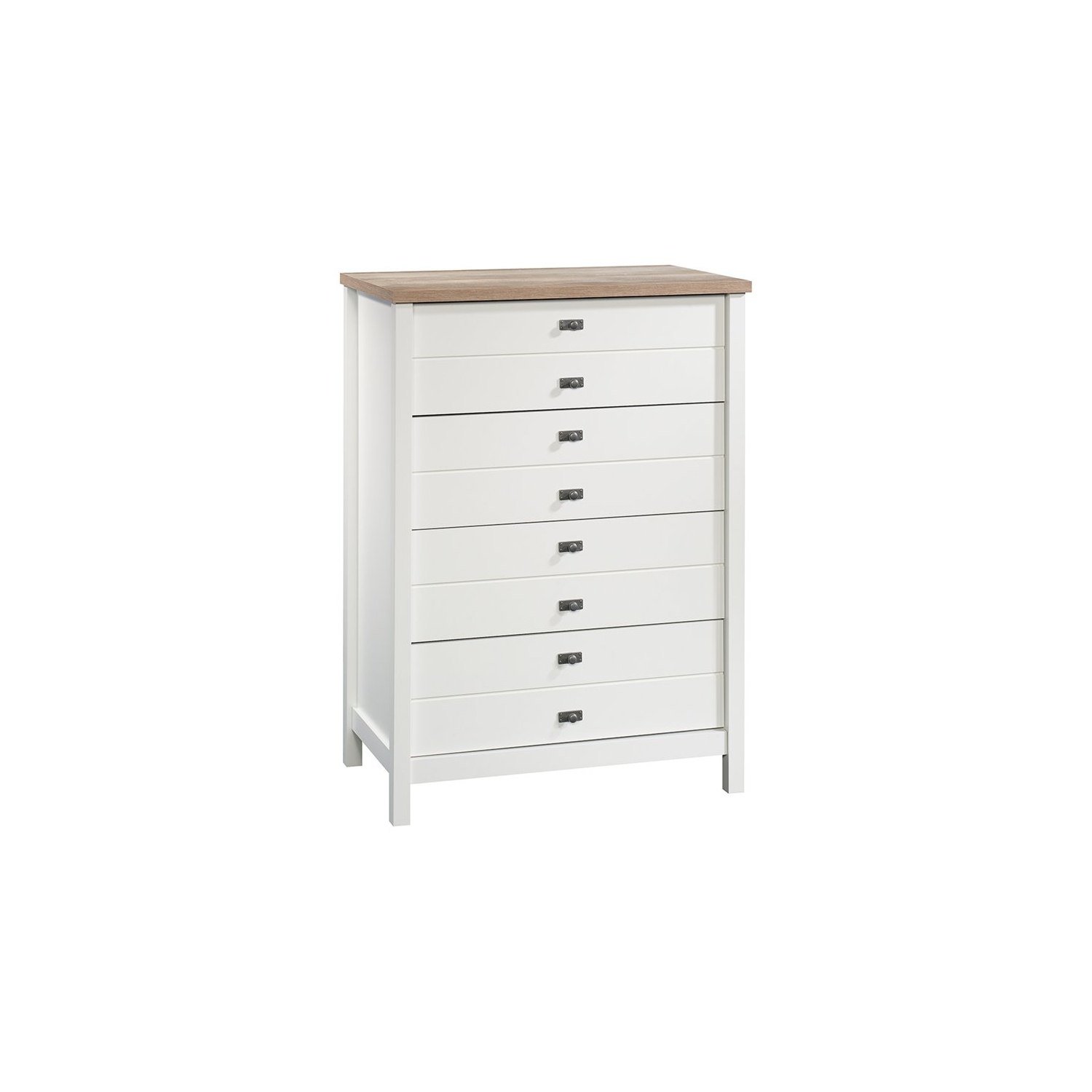 Ensemble 2 pièces pour chambre avec commode et coffre en blanc doux