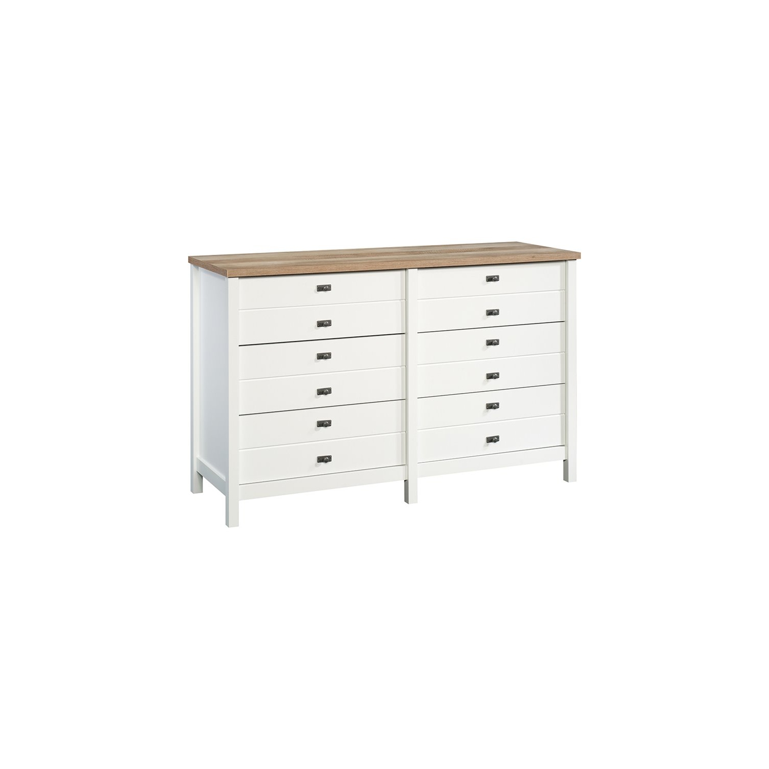 Ensemble 2 pièces pour chambre avec commode et coffre en blanc doux