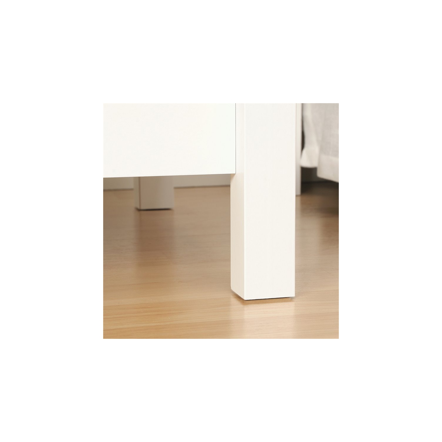 Ensemble 3 pièces pour chambre à coucher avec commode et 2 tables de chevet - Blanc doux