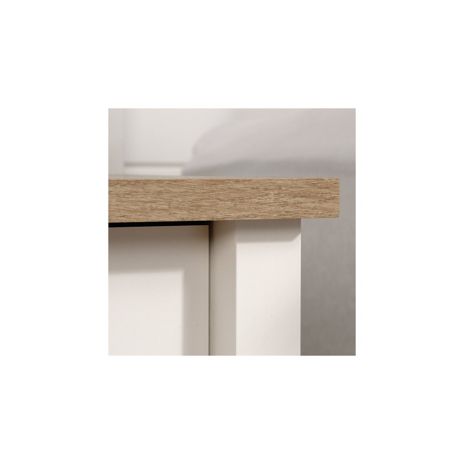 Ensemble 3 pièces pour chambre à coucher avec commode et 2 tables de chevet - Blanc doux