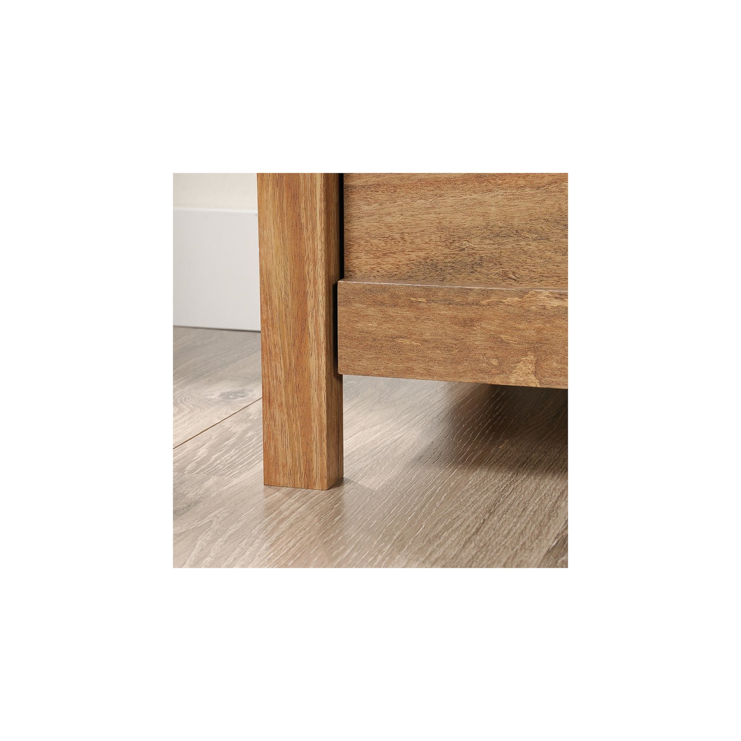 Commode double à 6 tiroirs et table de chevet à 1 tiroir, fini mangue sindoori