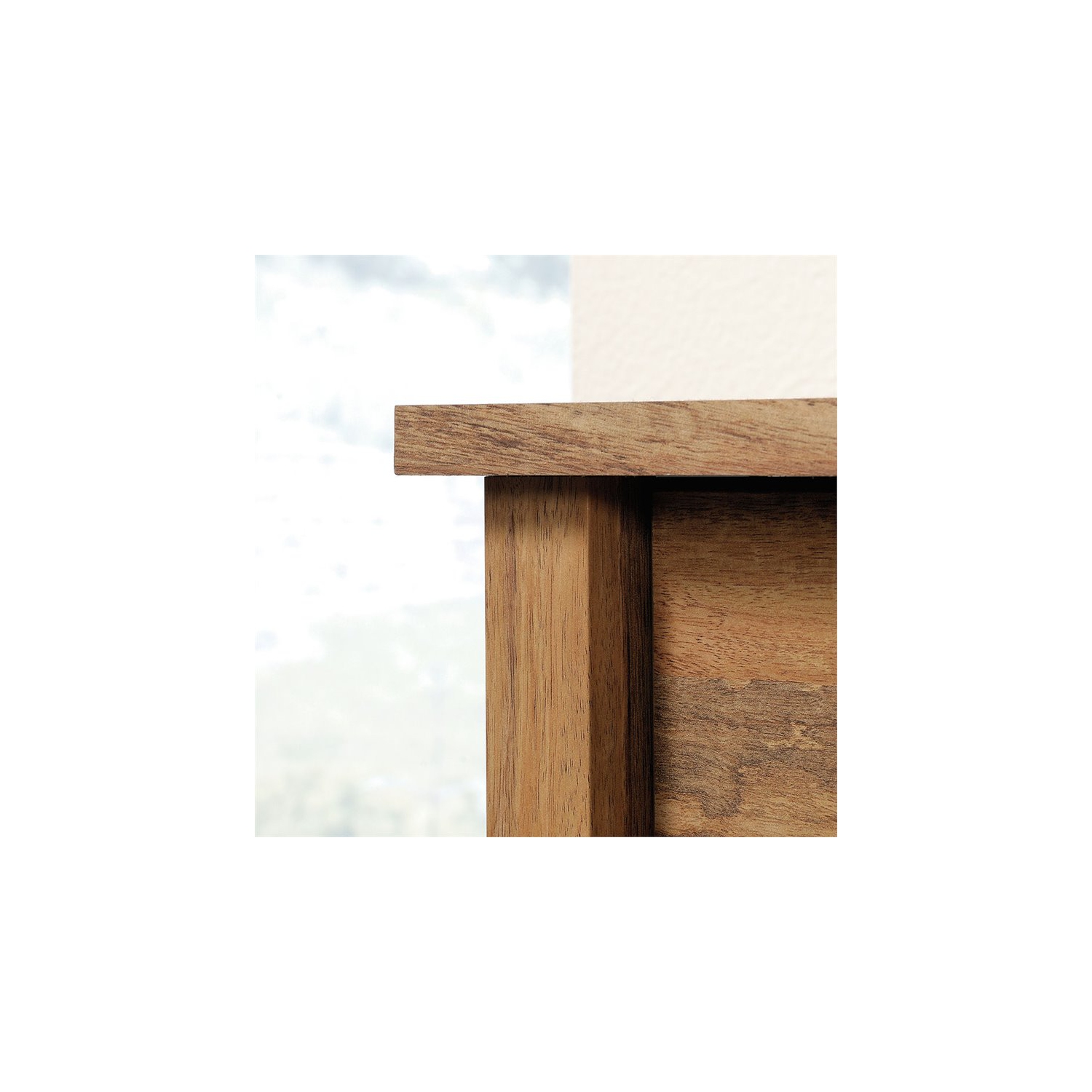 Commode double à 6 tiroirs et table de chevet à 1 tiroir, fini mangue sindoori