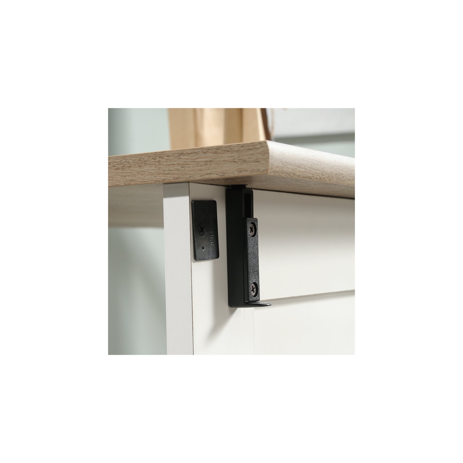 2 Piece Bookcase and Craft Table Set in Lintel Oak