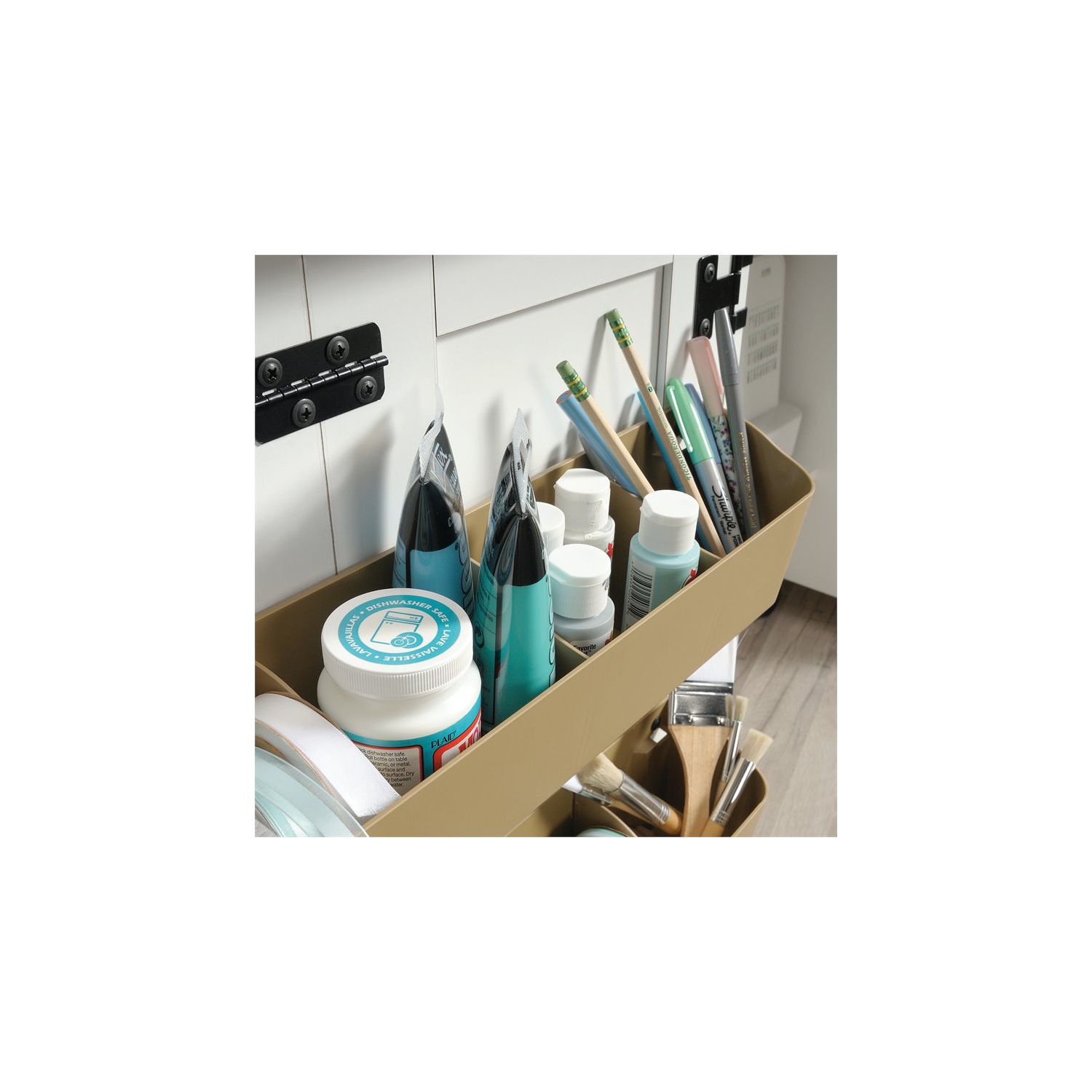 2 Piece Bookcase and Craft Table Set in Lintel Oak