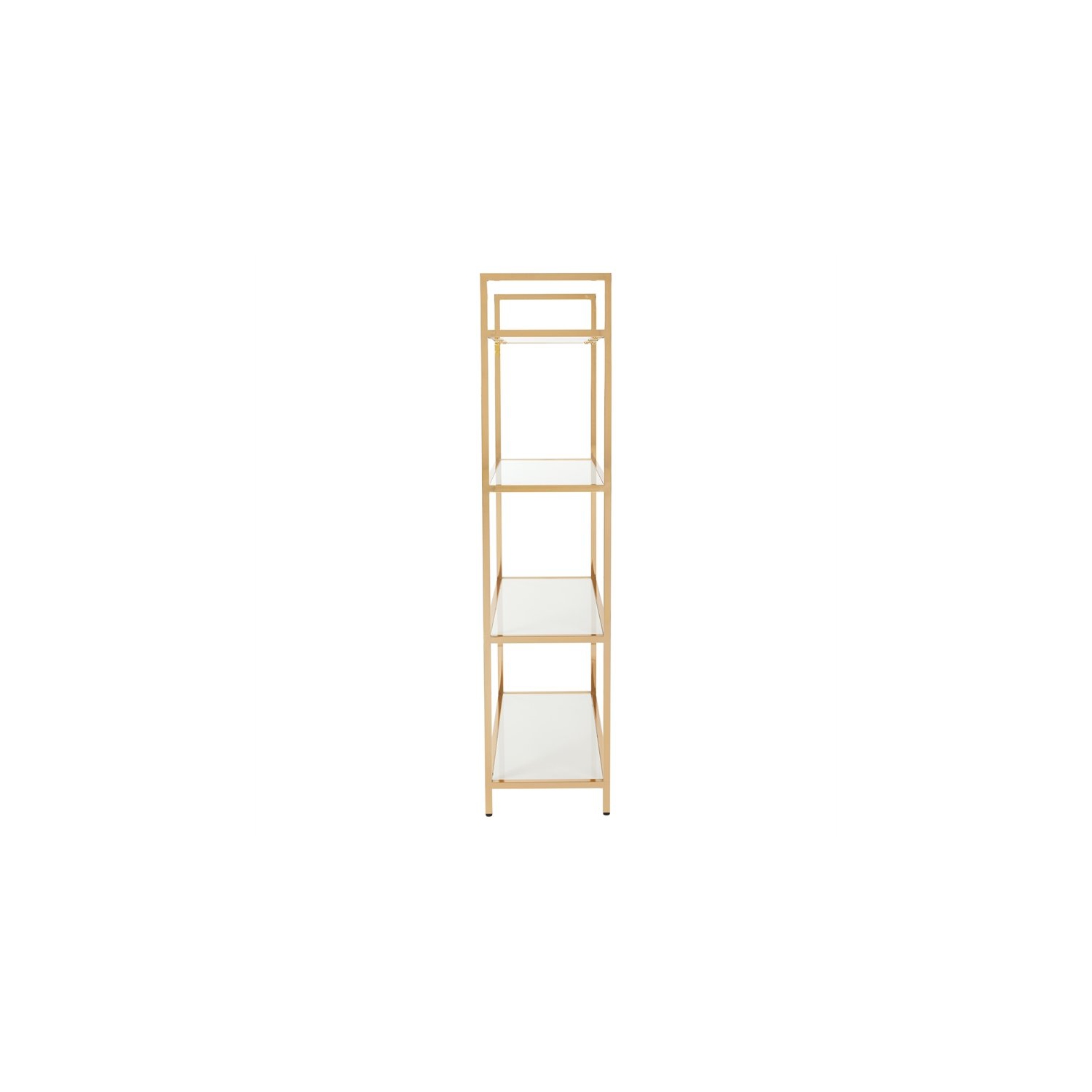 Alios Bookcase in White Gloss finish with Rose Gold Chrome Plated Base