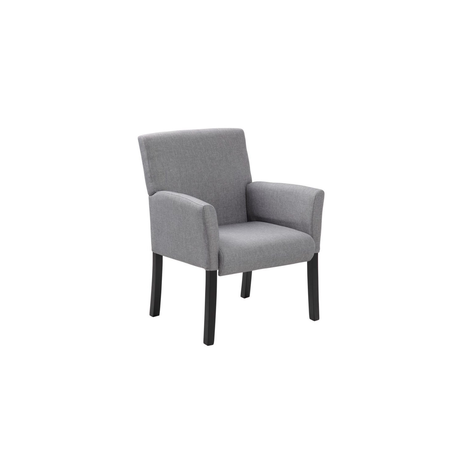 Scranton & Co Contemporary Linen Fabric Upholstered Guest Chair in Gray