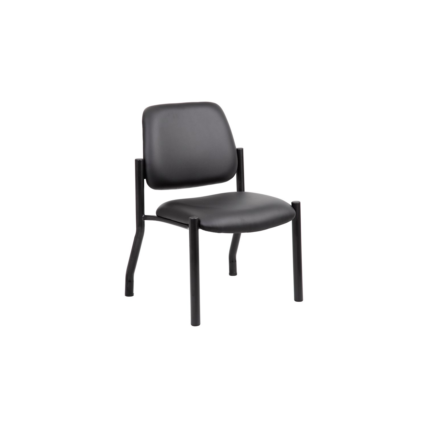 Scranton & Co Faux Leather Guest Chair in Black