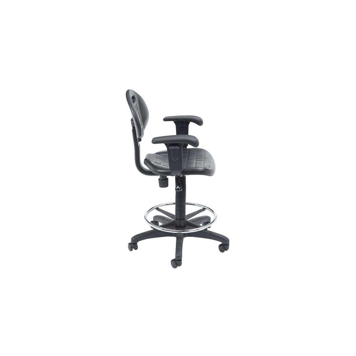 NPS 6700 Series 22-32" Modern Polyurethane Task Chair with Arms in Black