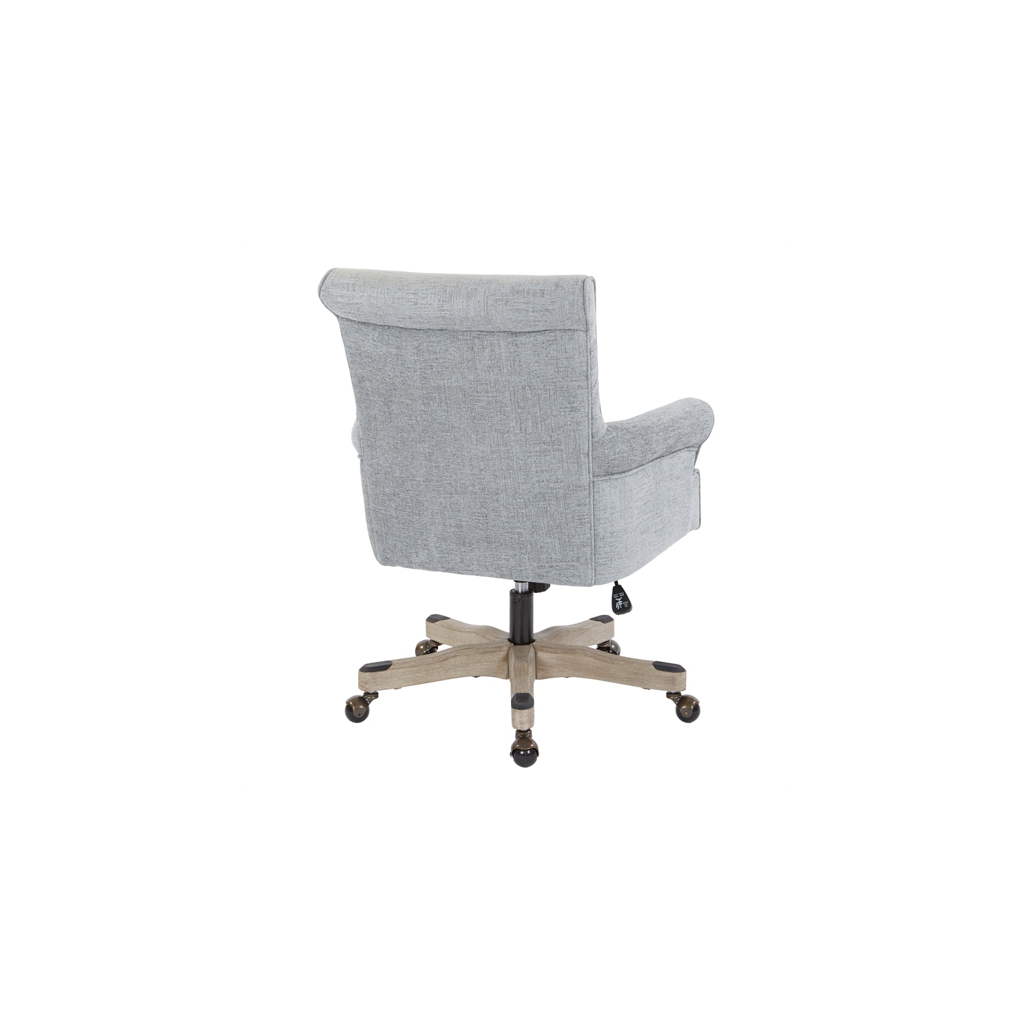 Megan Office Chair in Mist Fabric with Gray Wash Wood