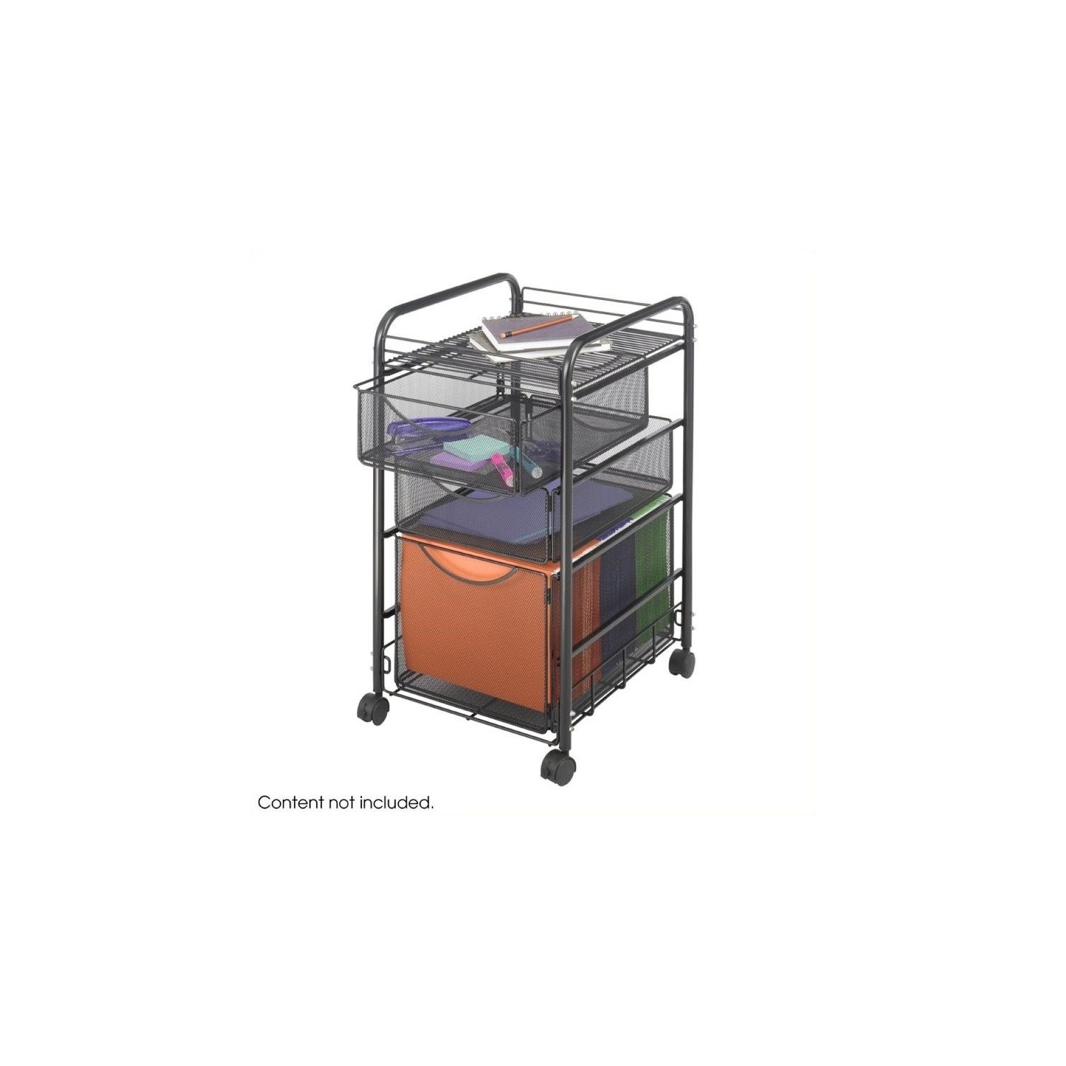 Scranton & Co 3 Drawer Mesh File Cart
