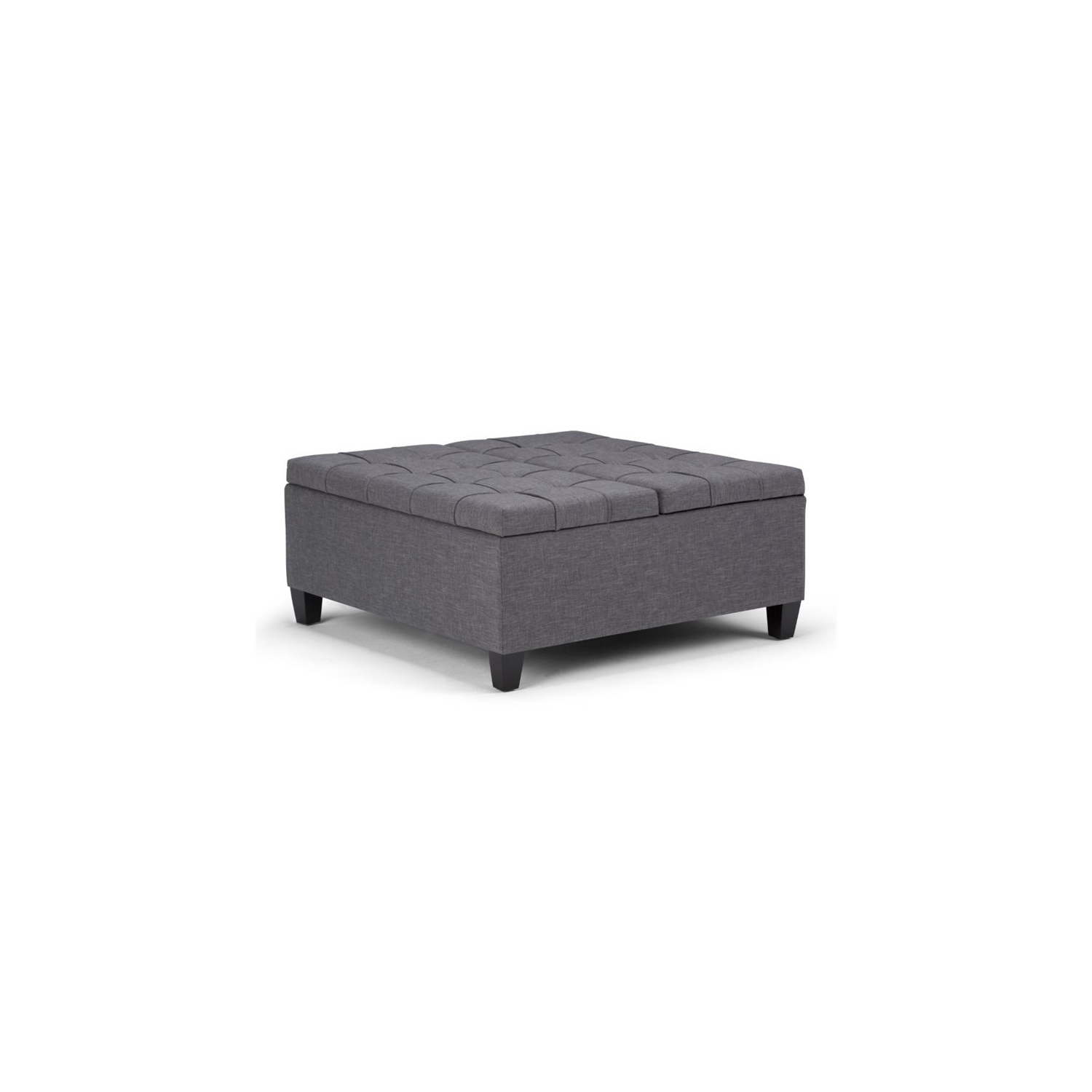 Atlin Designs Storage Coffee Table Ottoman in Slate Gray