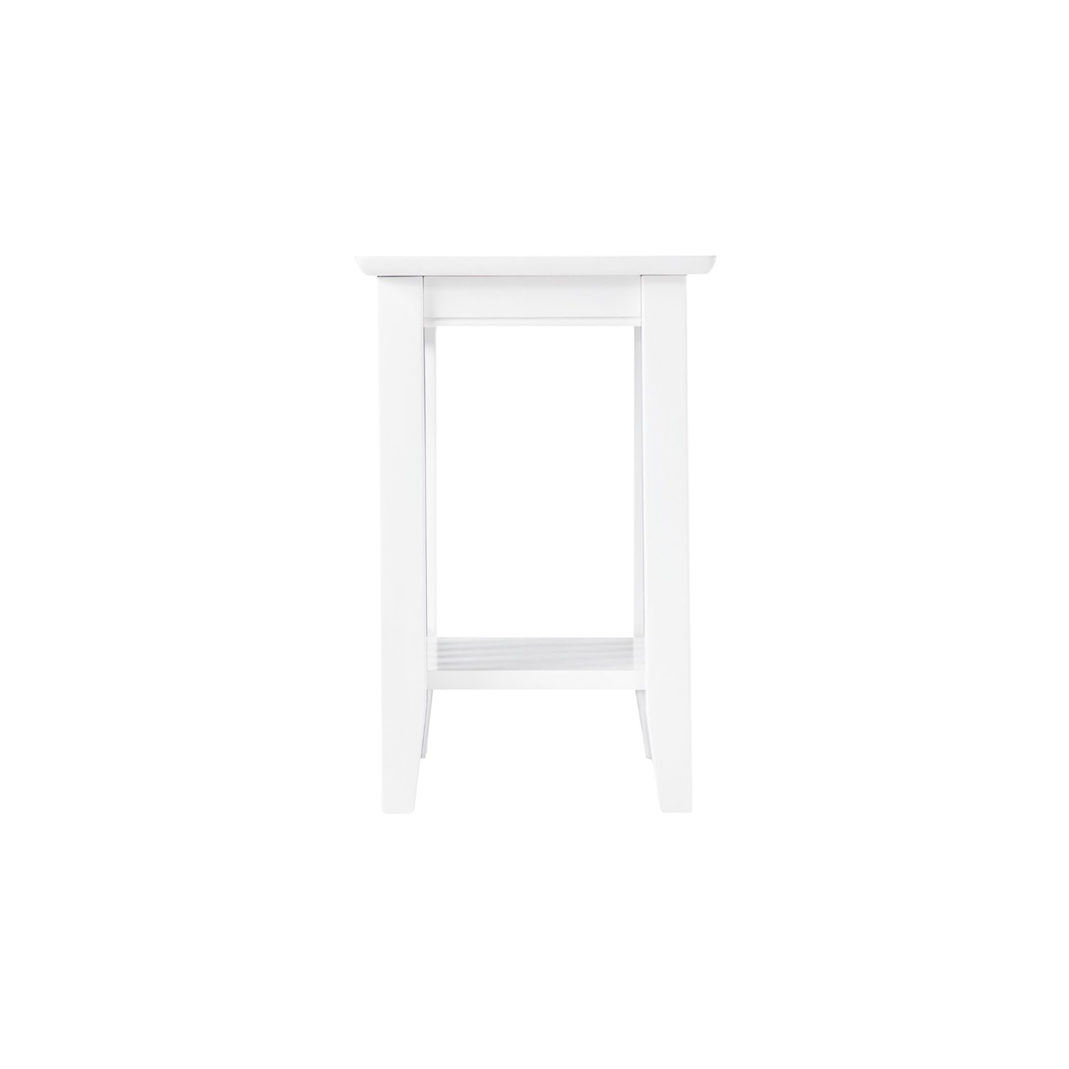 Leo & Lacey 14" Solid hardwood End Table in White