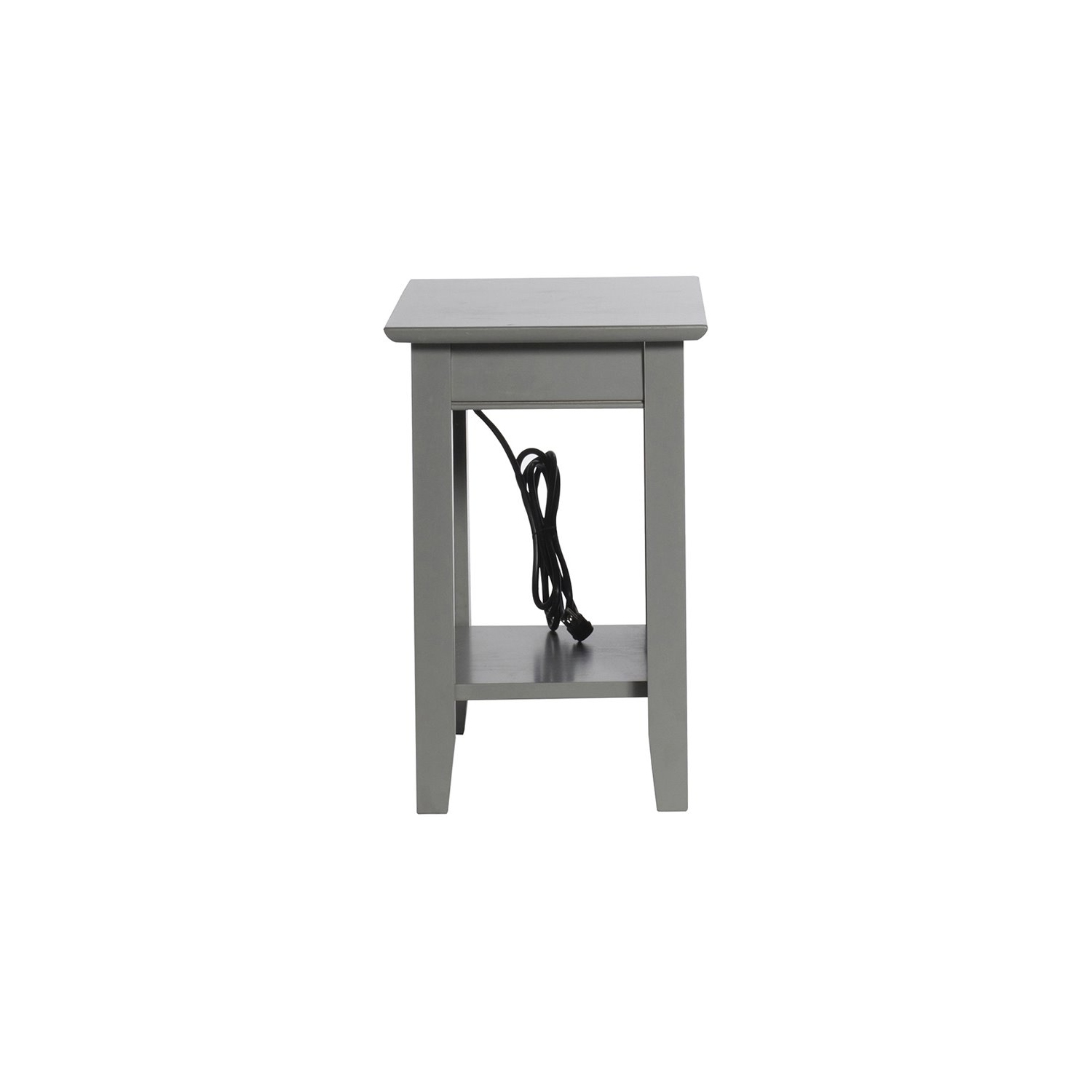 Leo & Lacey Chair Side Table with Charger in Grey